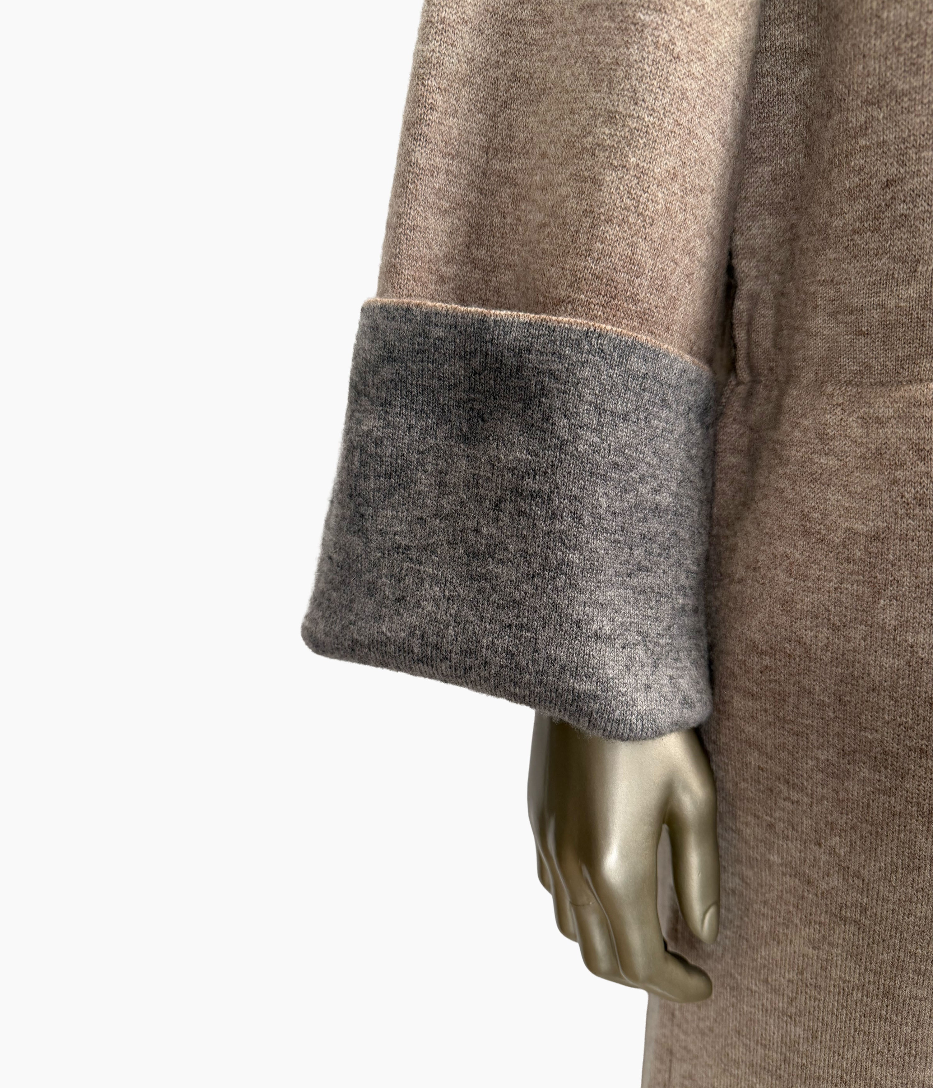 Full Length Loose Fit Fur Trim Hoodie: Size 14