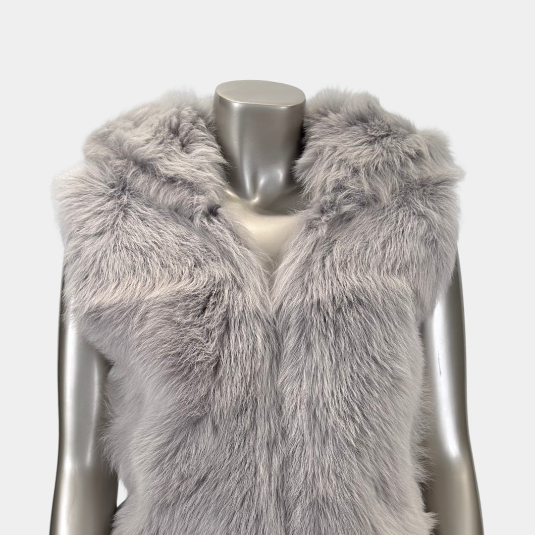 Outlet: Hooded Shearling Gilet