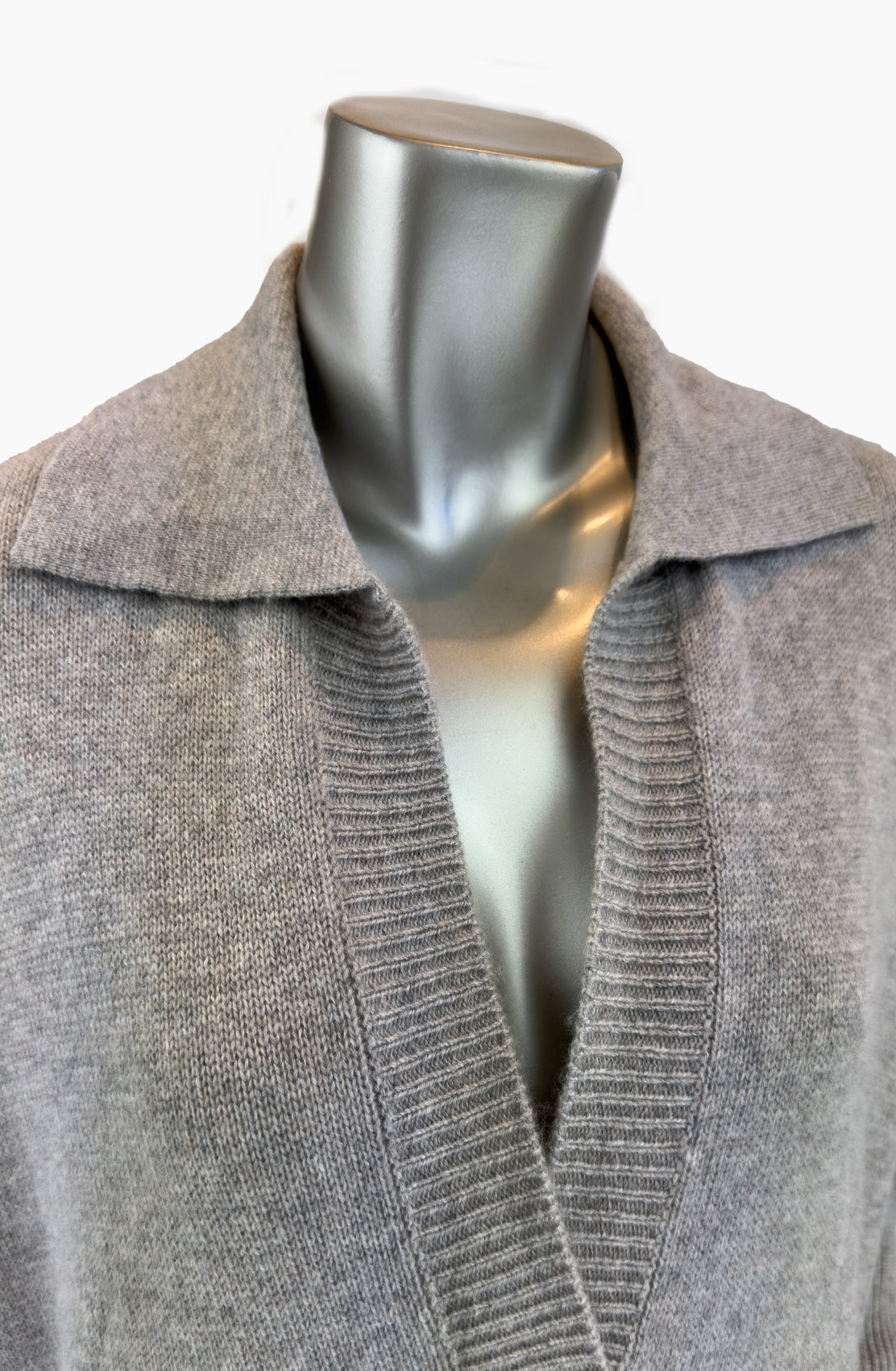 Outlet: Beige V Neck Collar Jumper Size : Size 10