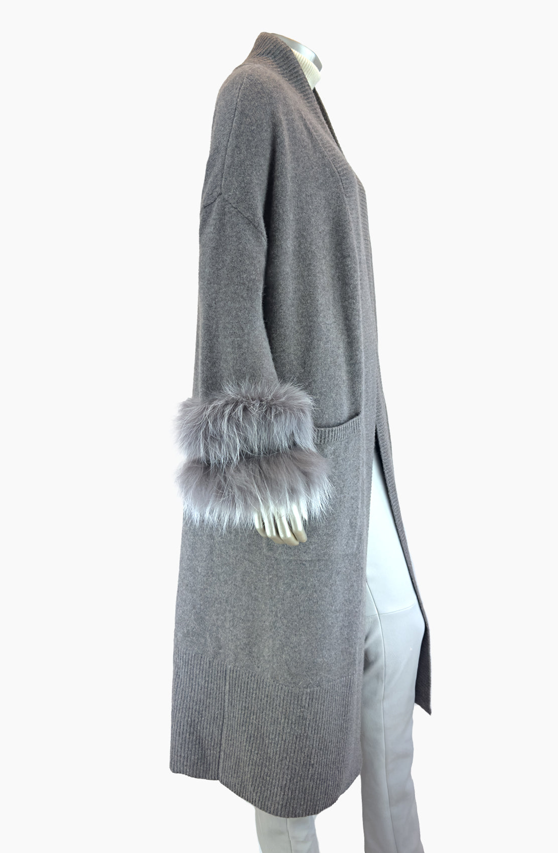 Outlet: Long Fur Trim, Cardi, Size 10