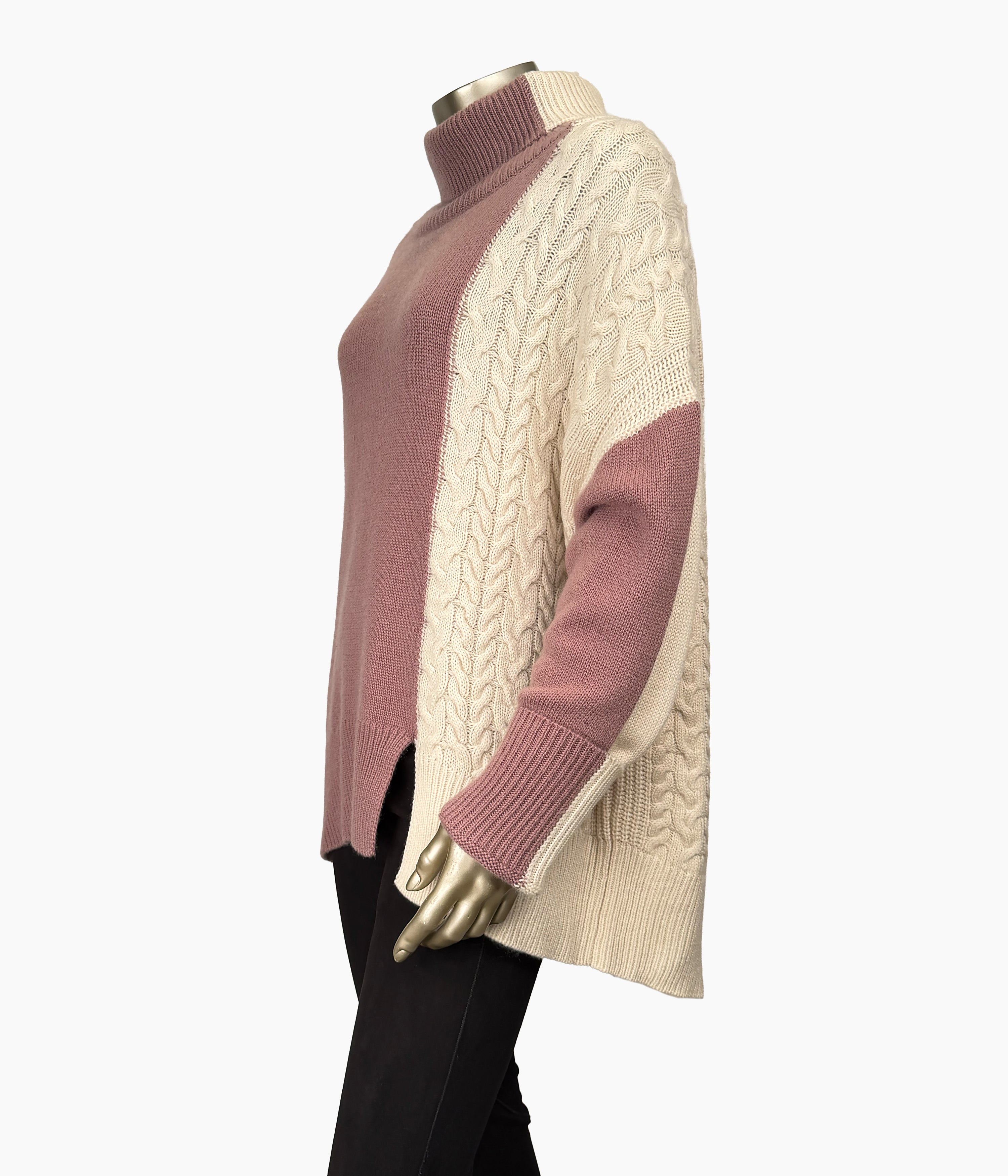 Cable Knit Roll Neck: Size: 12