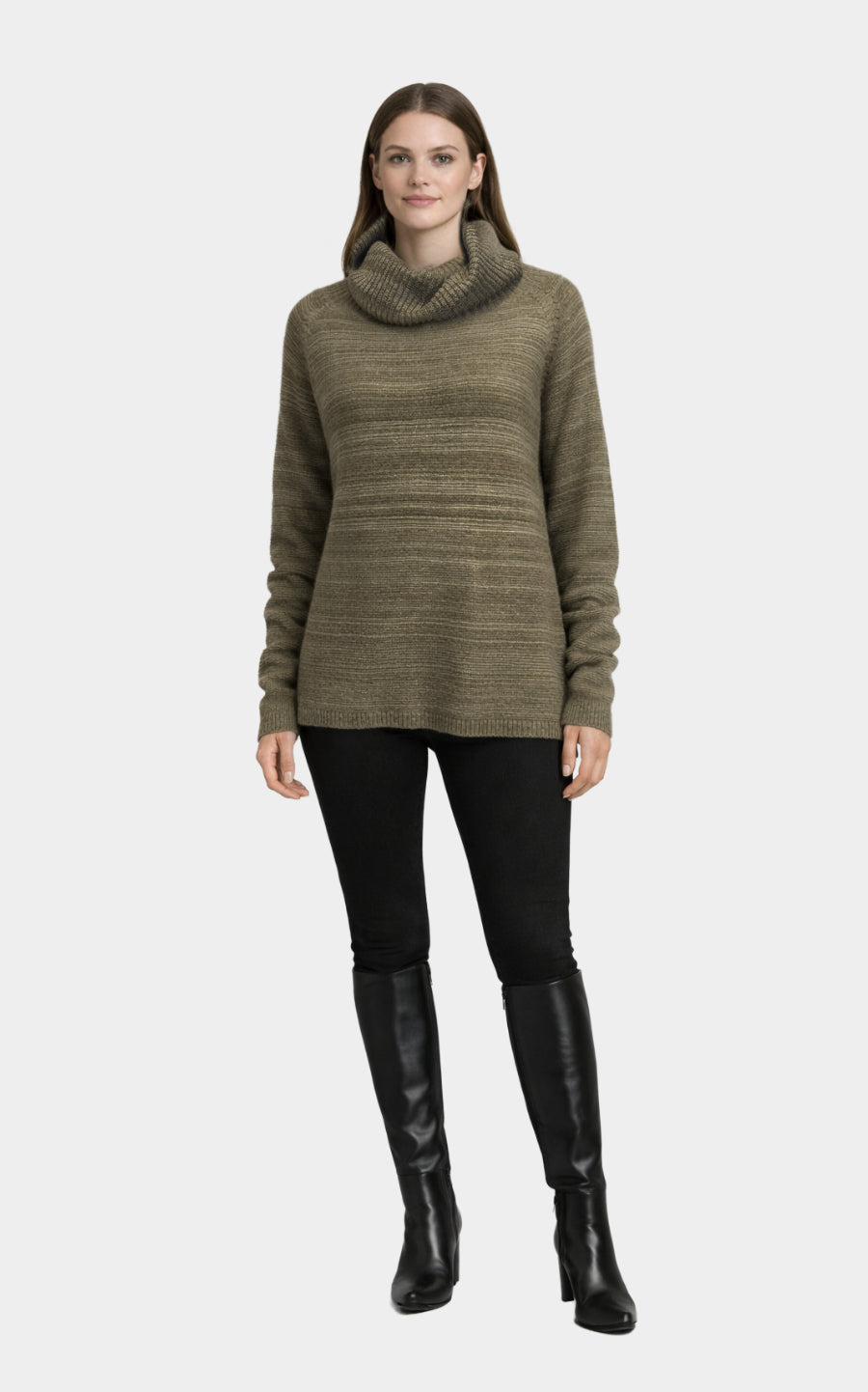 Outlet: Cowl Neck Sweater Green