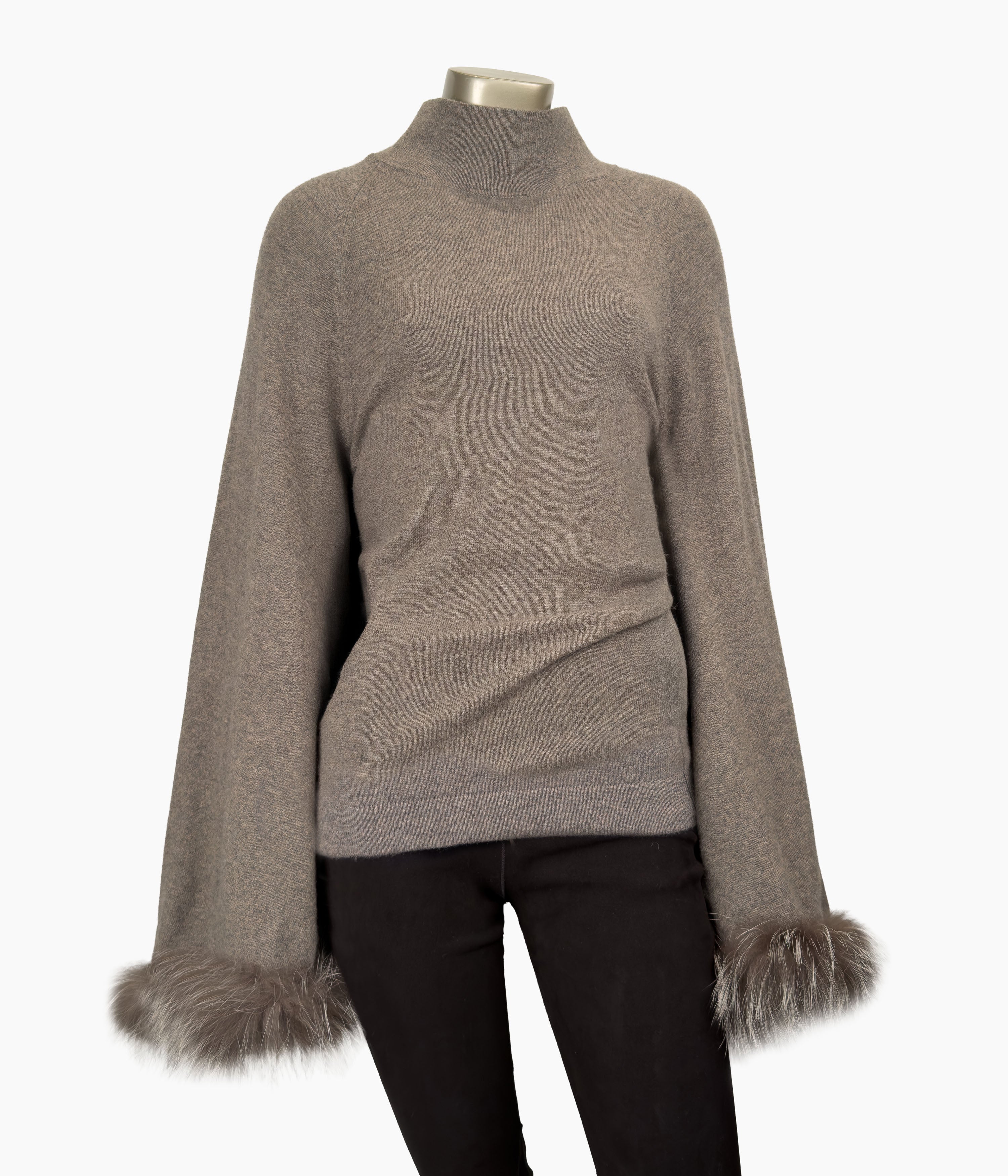 Outlet Fur Trim Jumper: Size 12