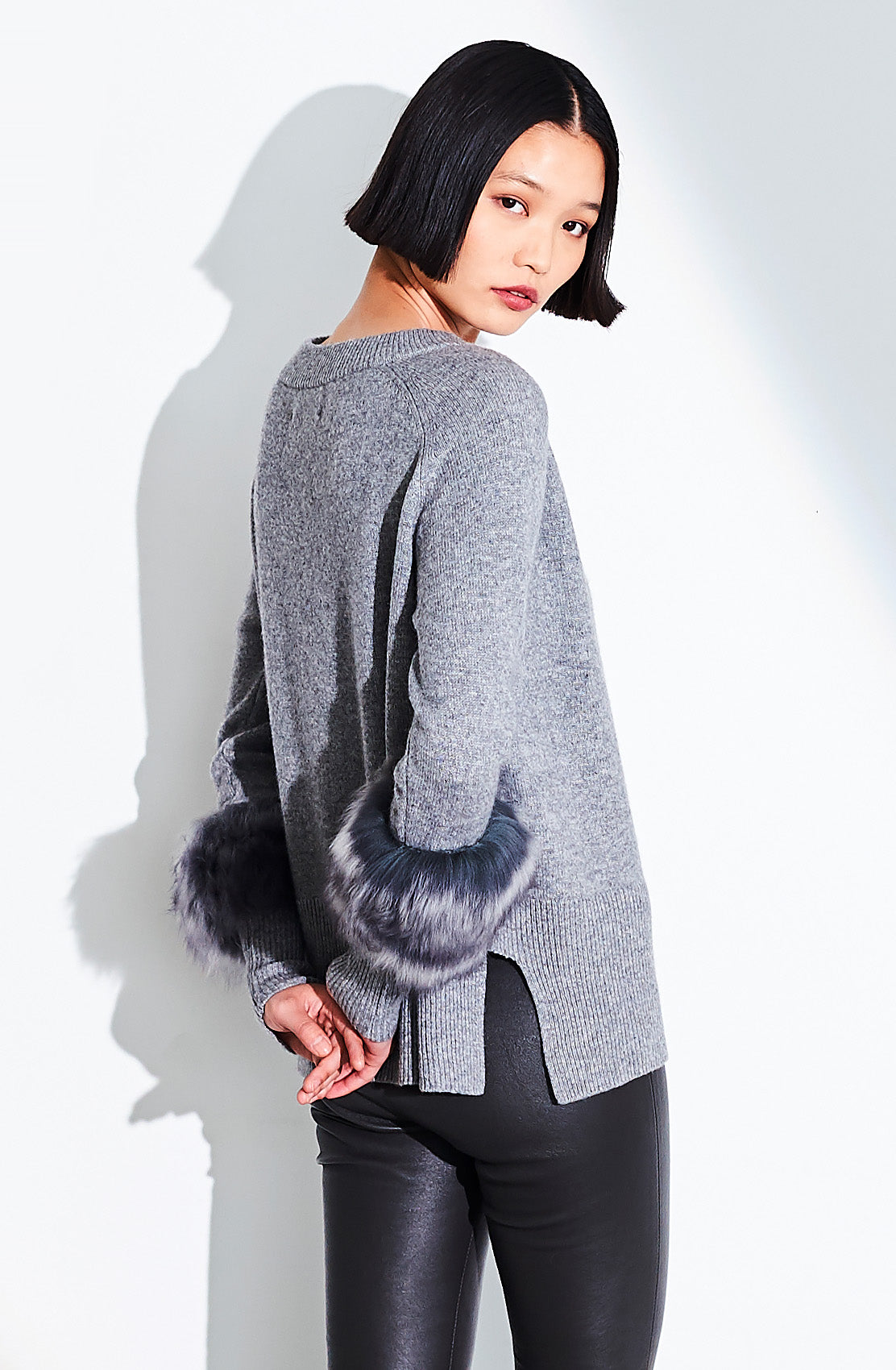 Fur Trim Sweater