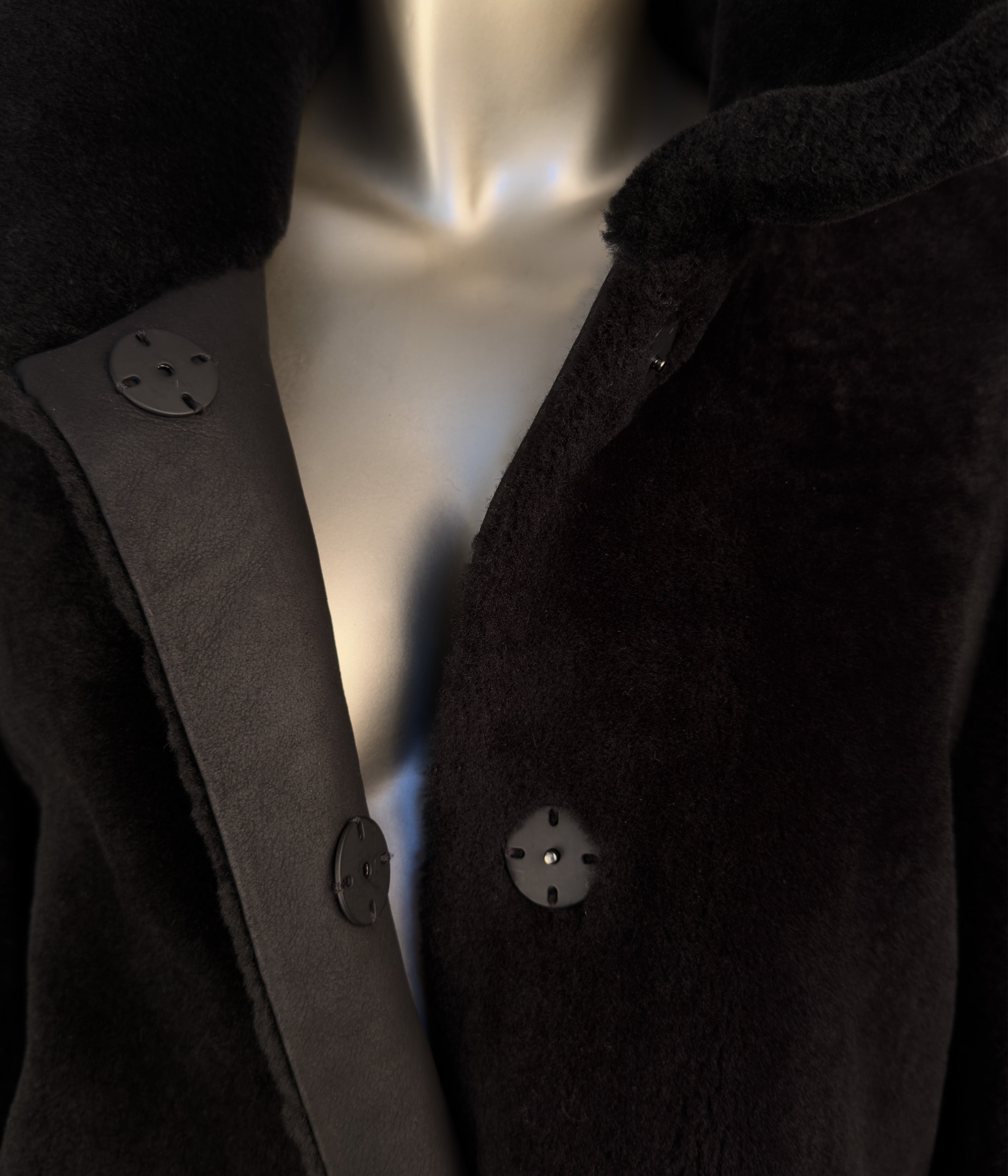 Reversible Shearling Boxy Coat Size:10