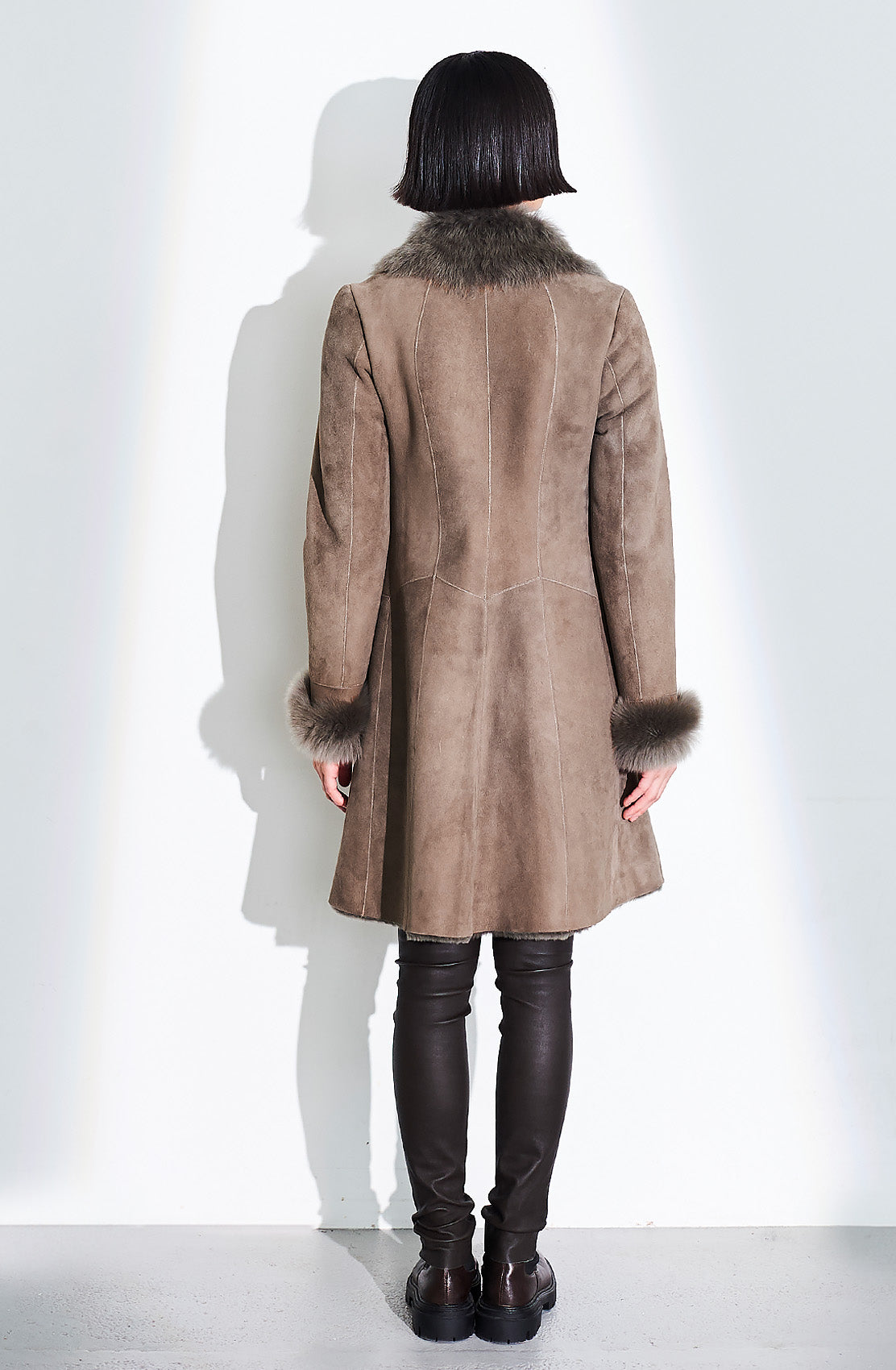 Three-Quarter Length Shearling Coat