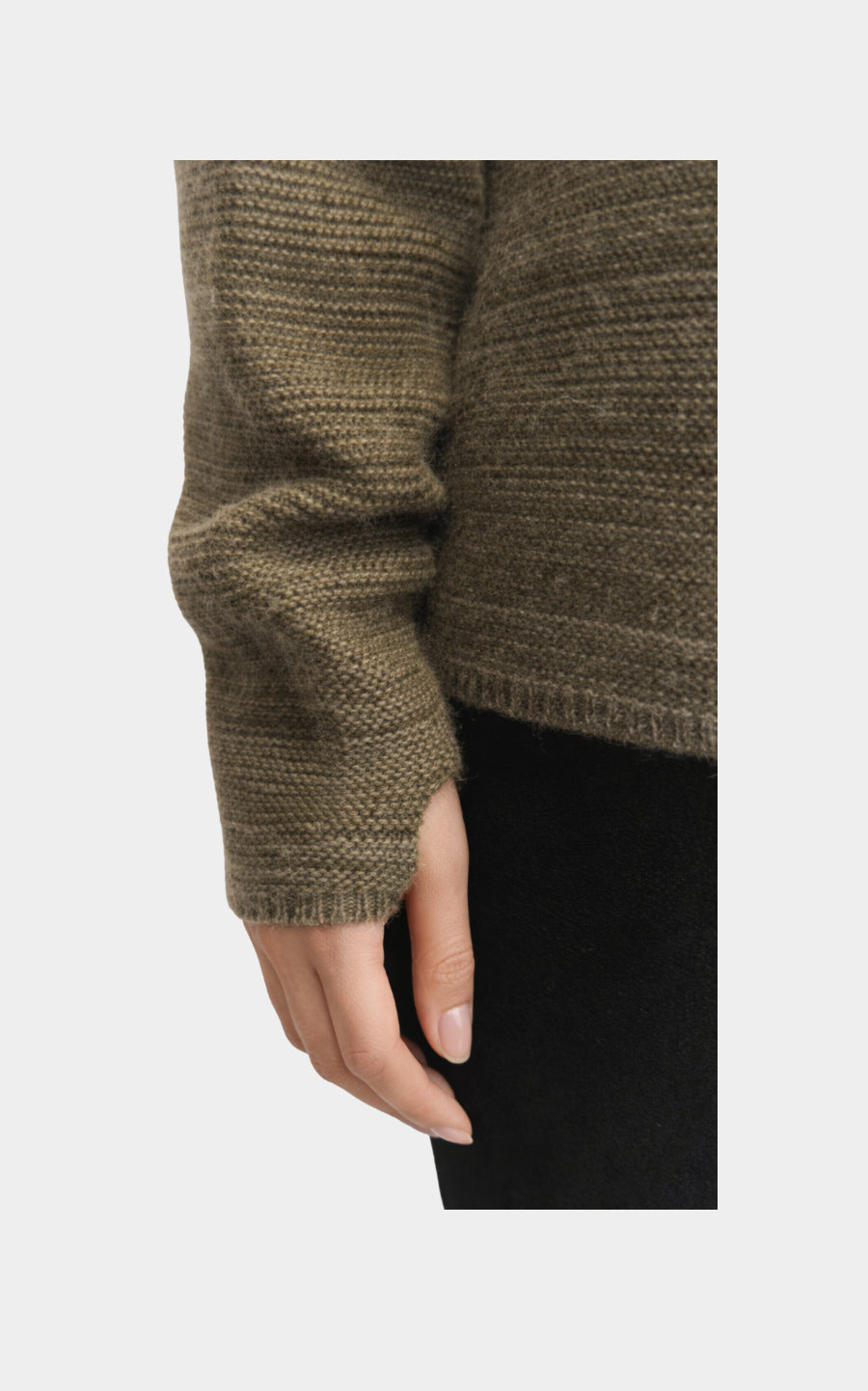 Outlet: Cowl Neck Sweater Green
