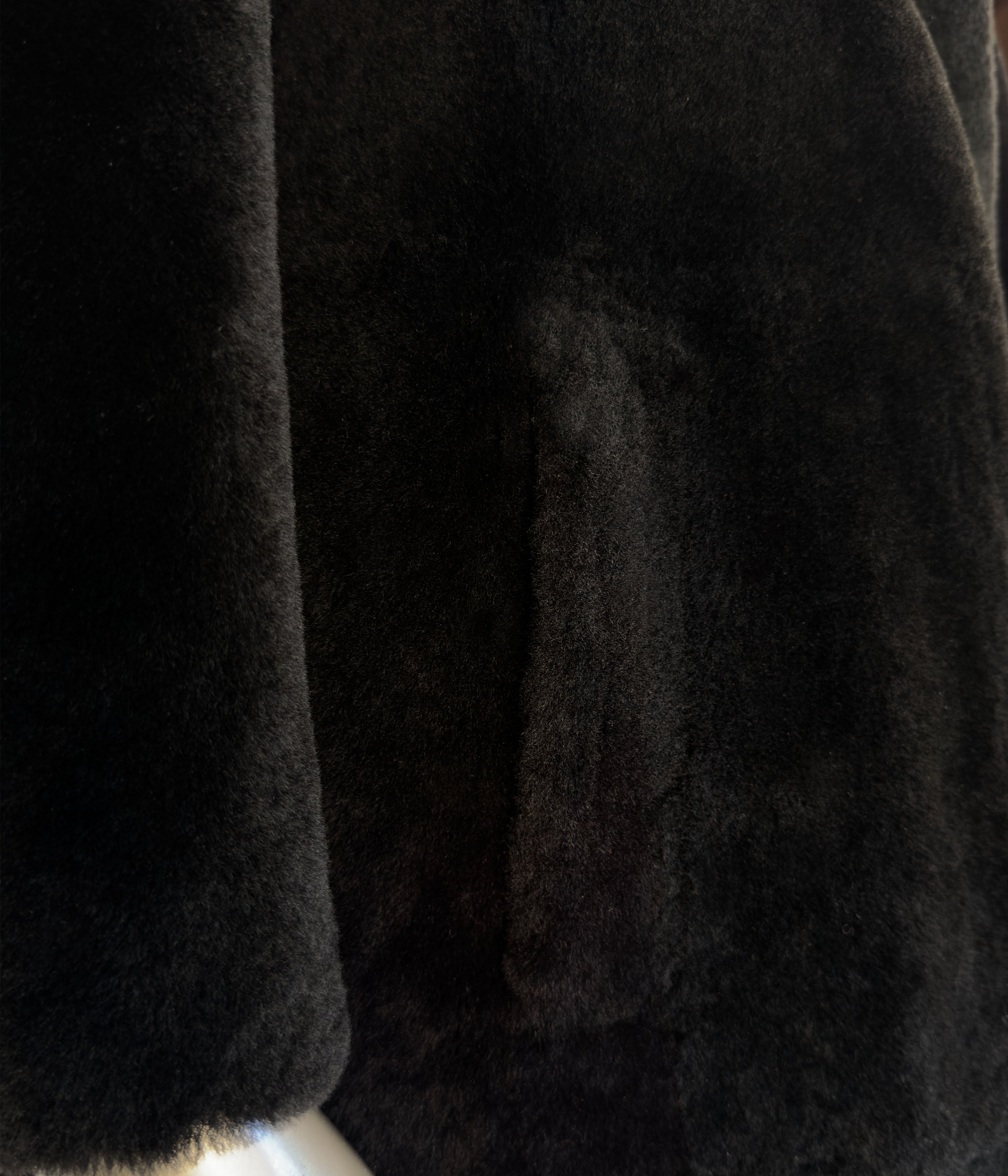 Reversible Shearling Boxy Coat Size:10