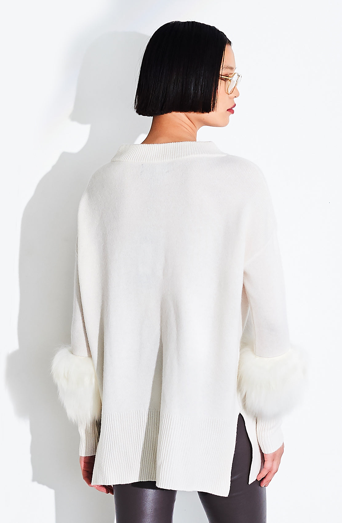 Fur Trim Sweater