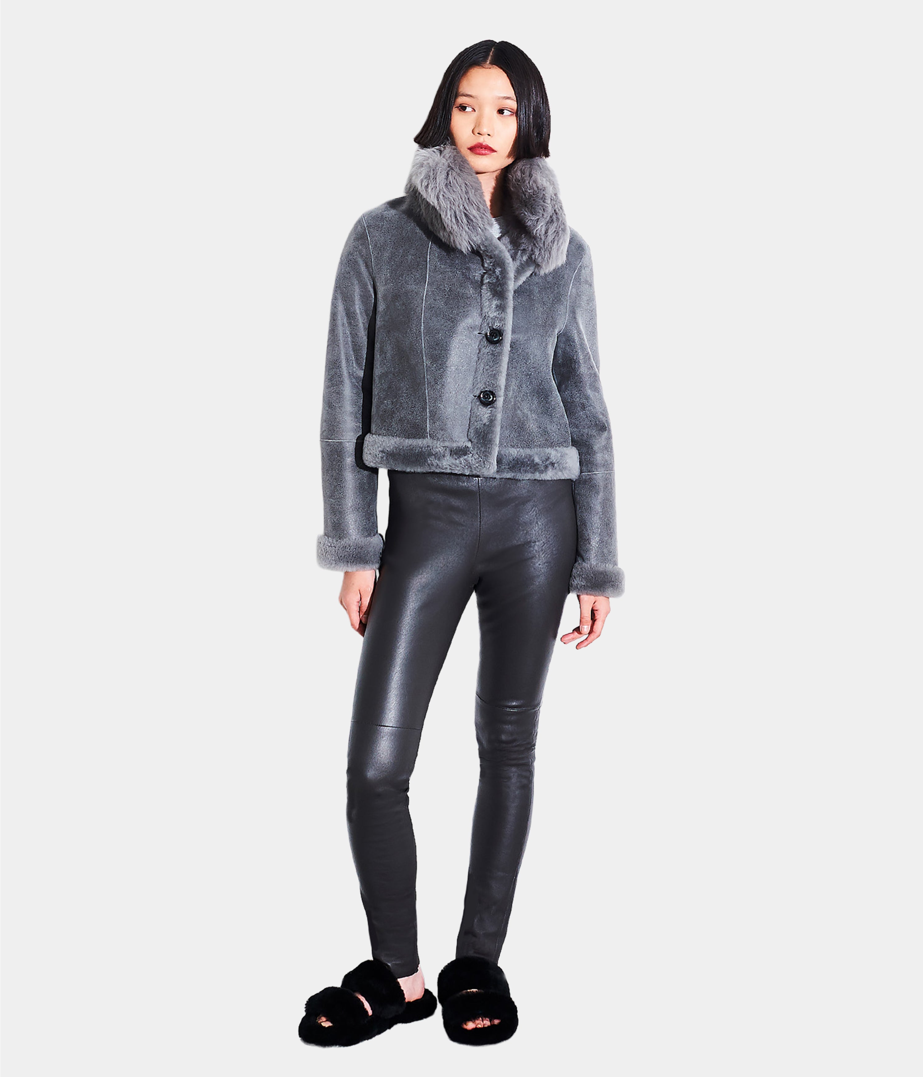 Rev Cropped Button Biker