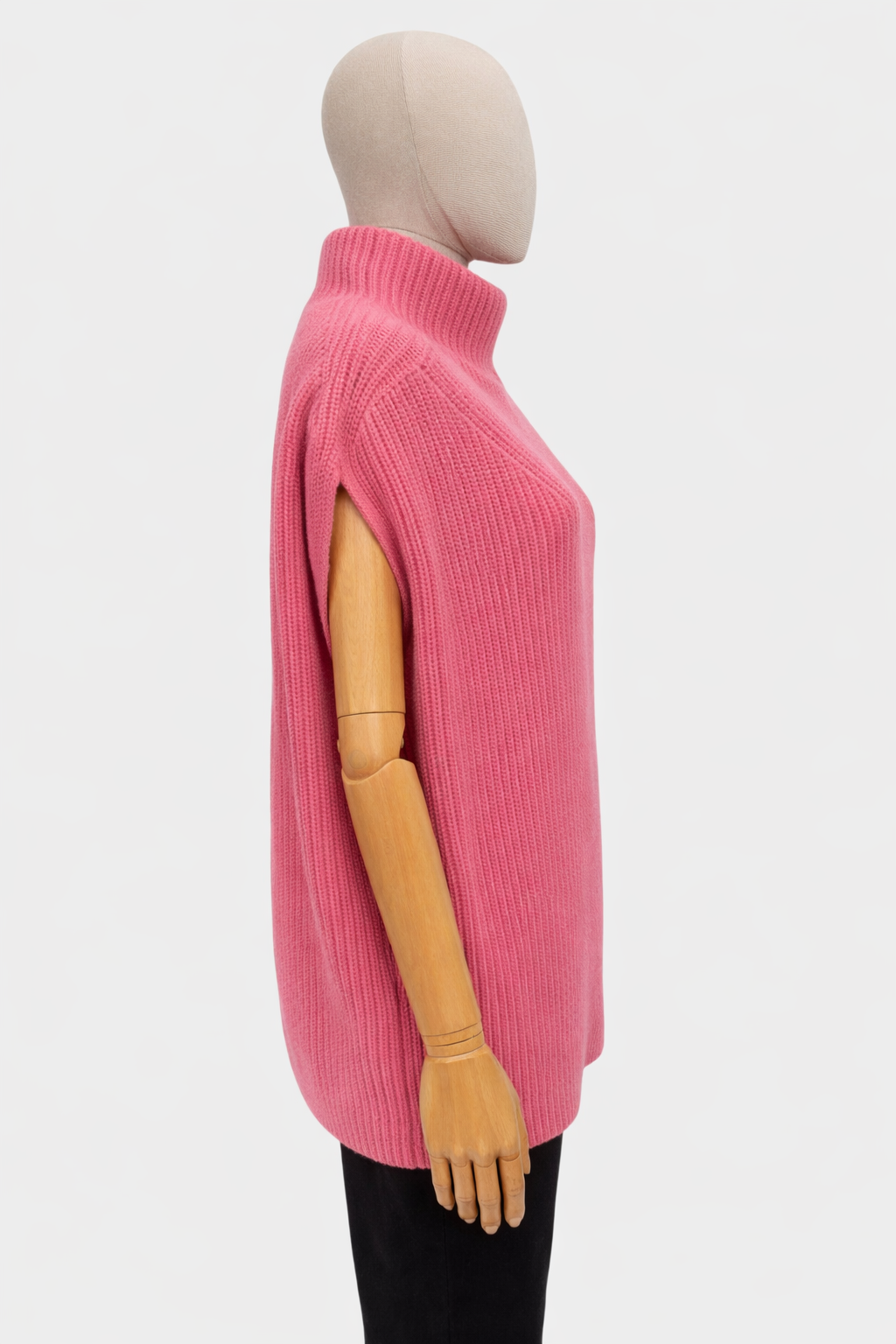 Outlet: Ribbed Cap sleeve Knit Pink
