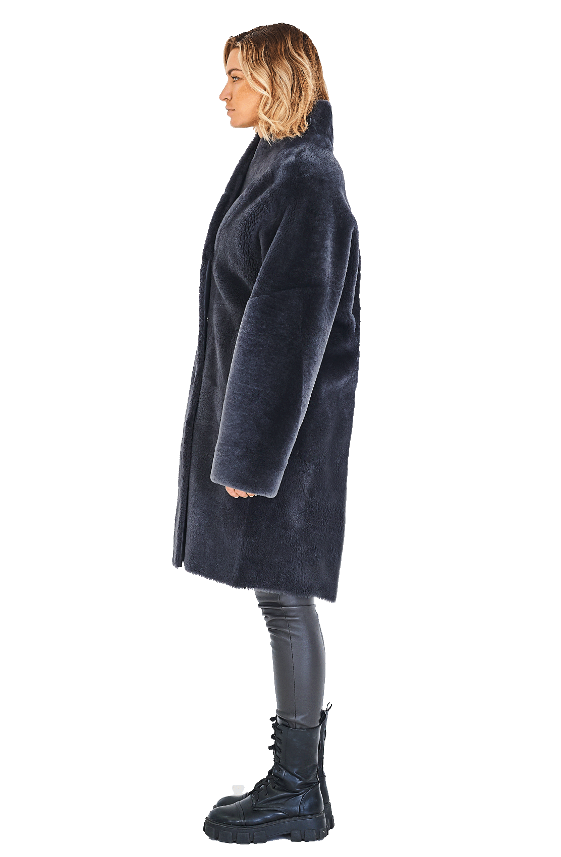 Reversible Cocoon Shearling Coat
