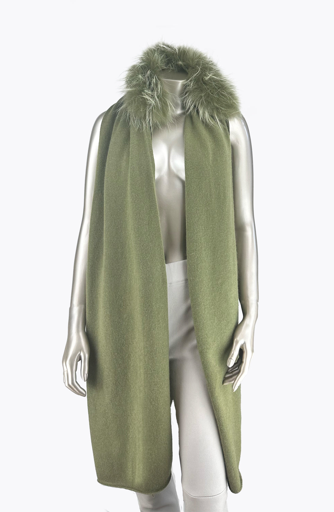 Outlet: Long Scarf Fur Collar