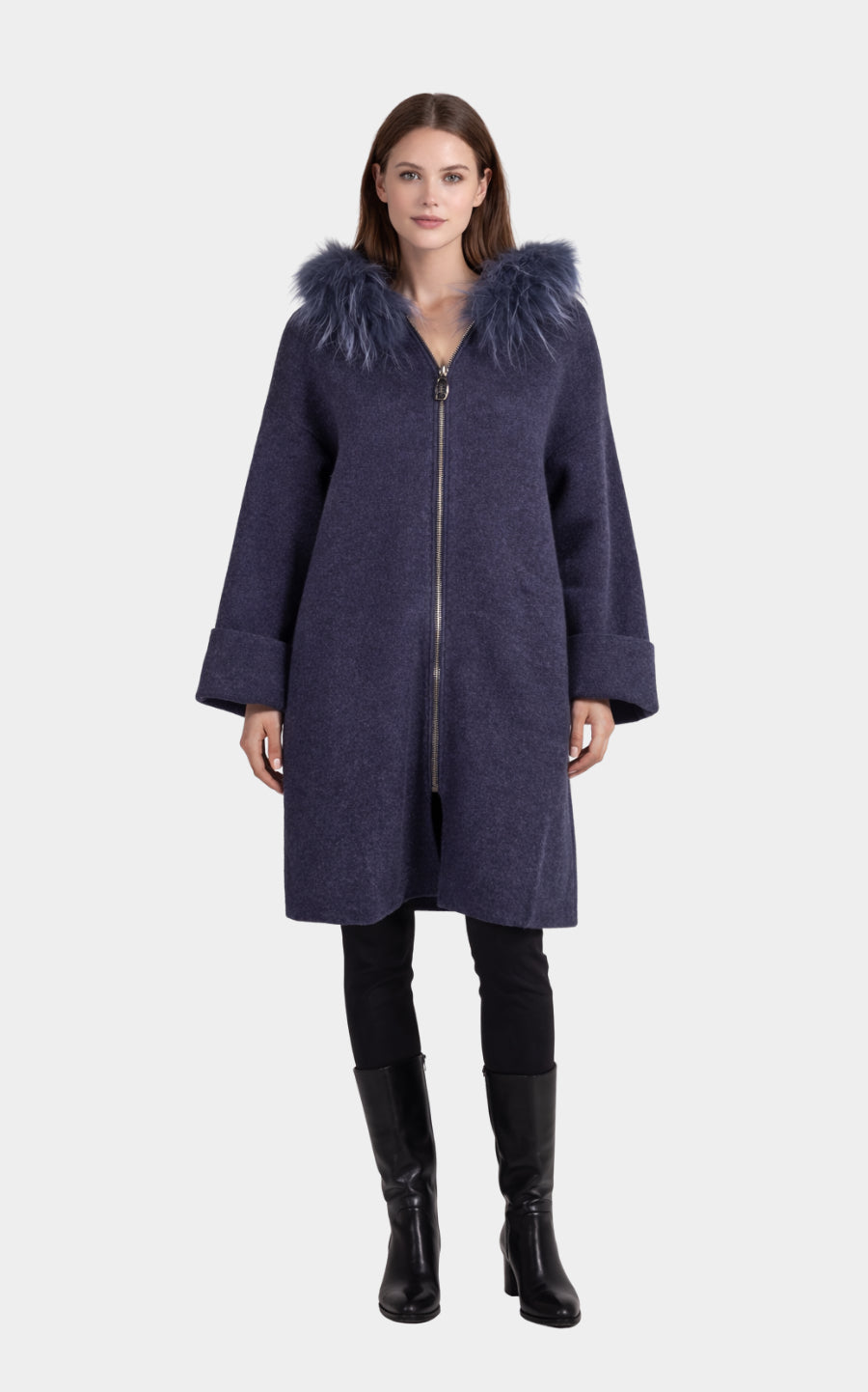 Outlet: Fur Trim Long Hooded Parka