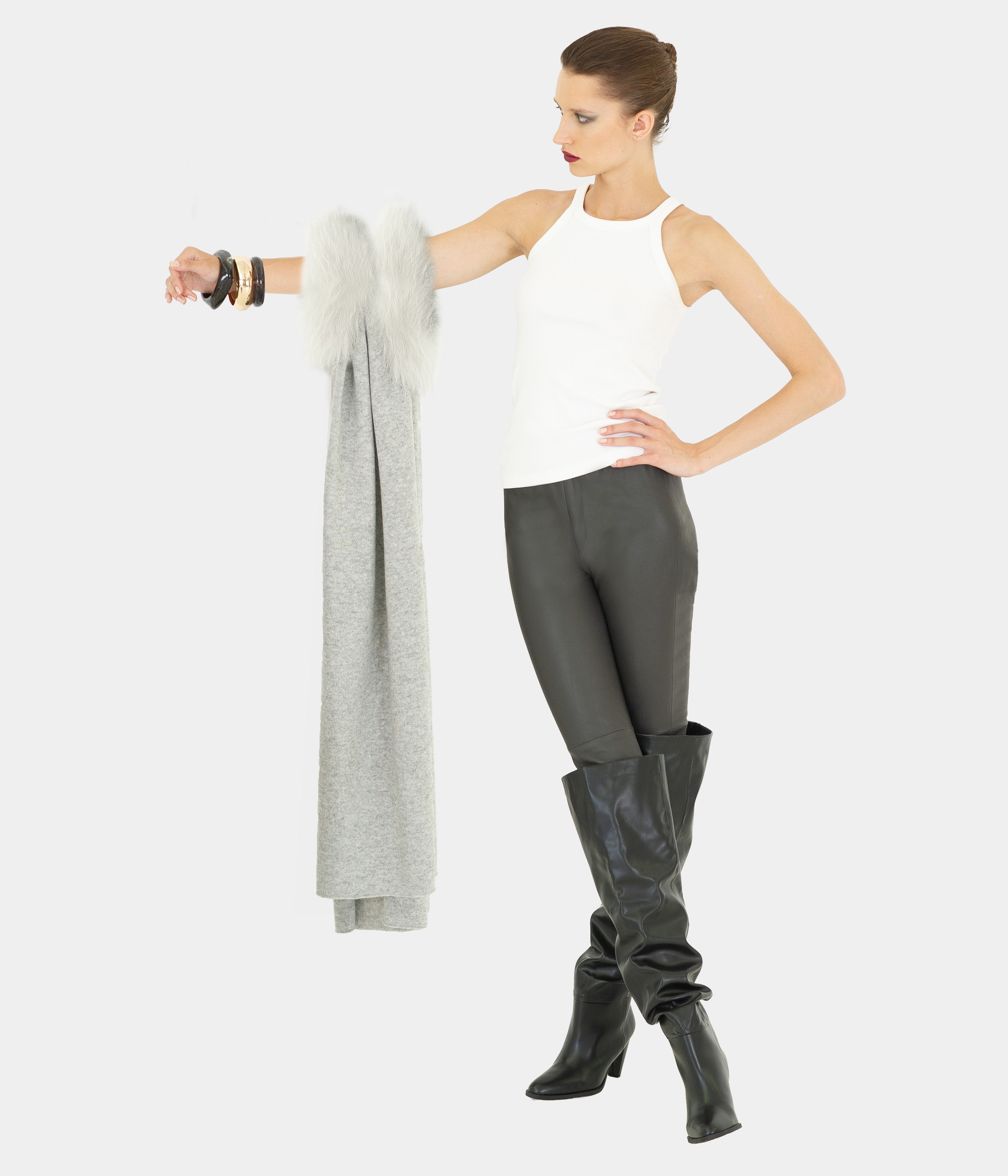 Fur Trim Scarf