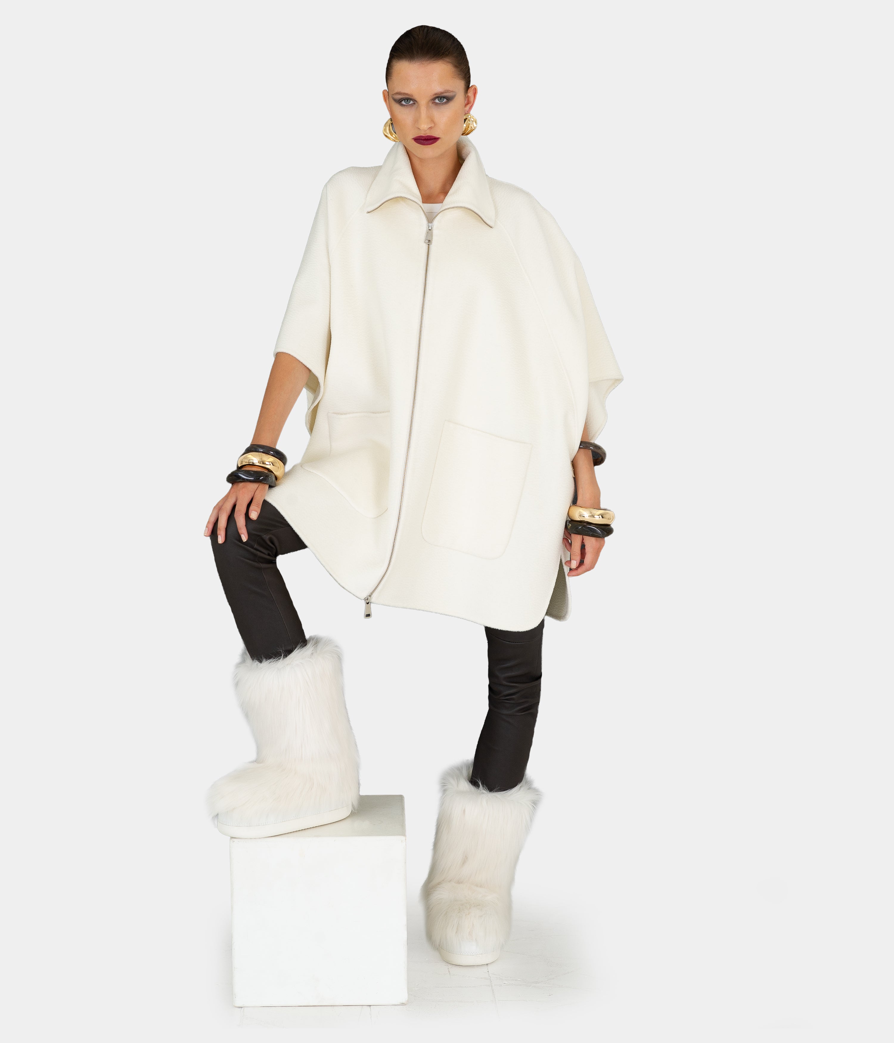 Double Face Wool Cape