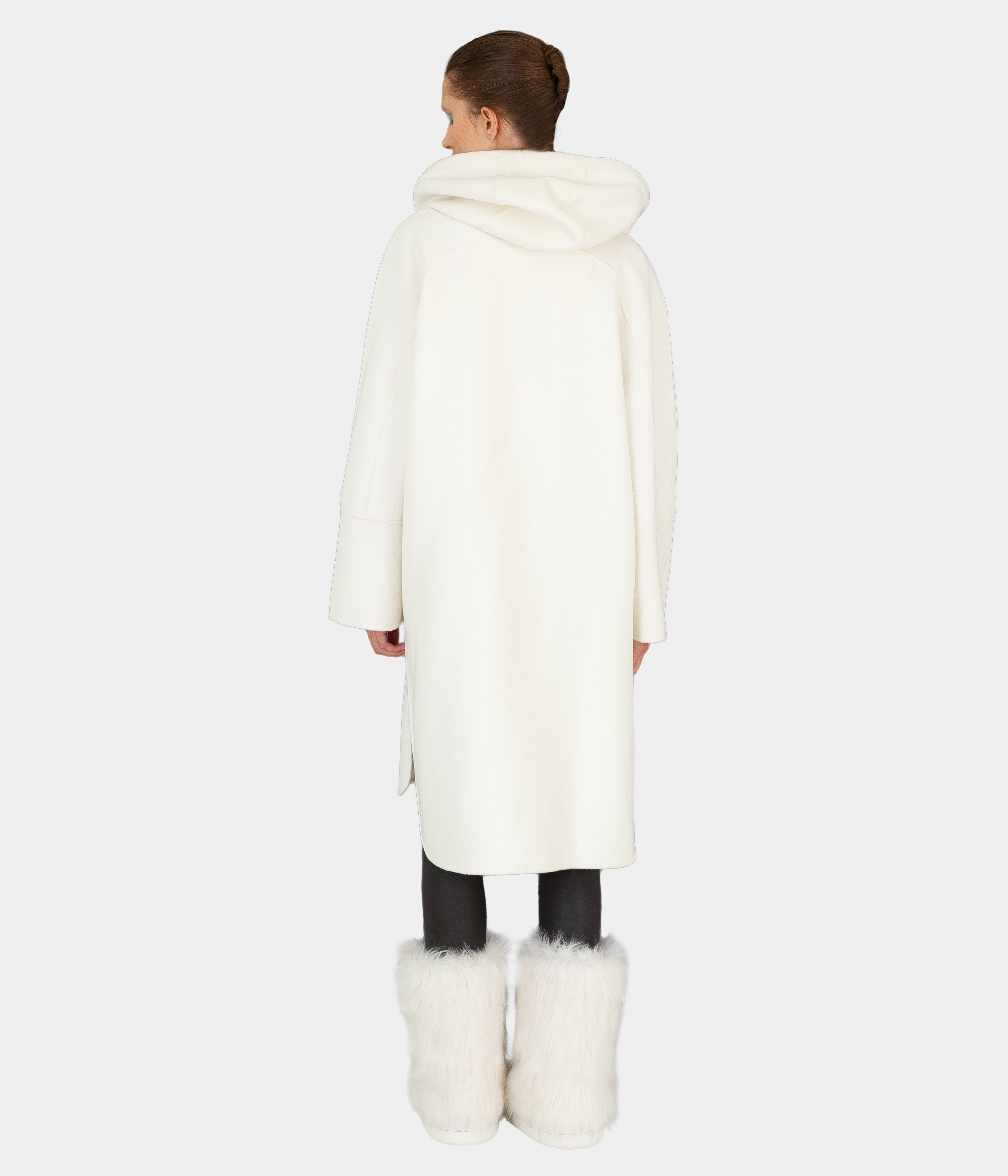Double Face Wool Shirt Tail Parka