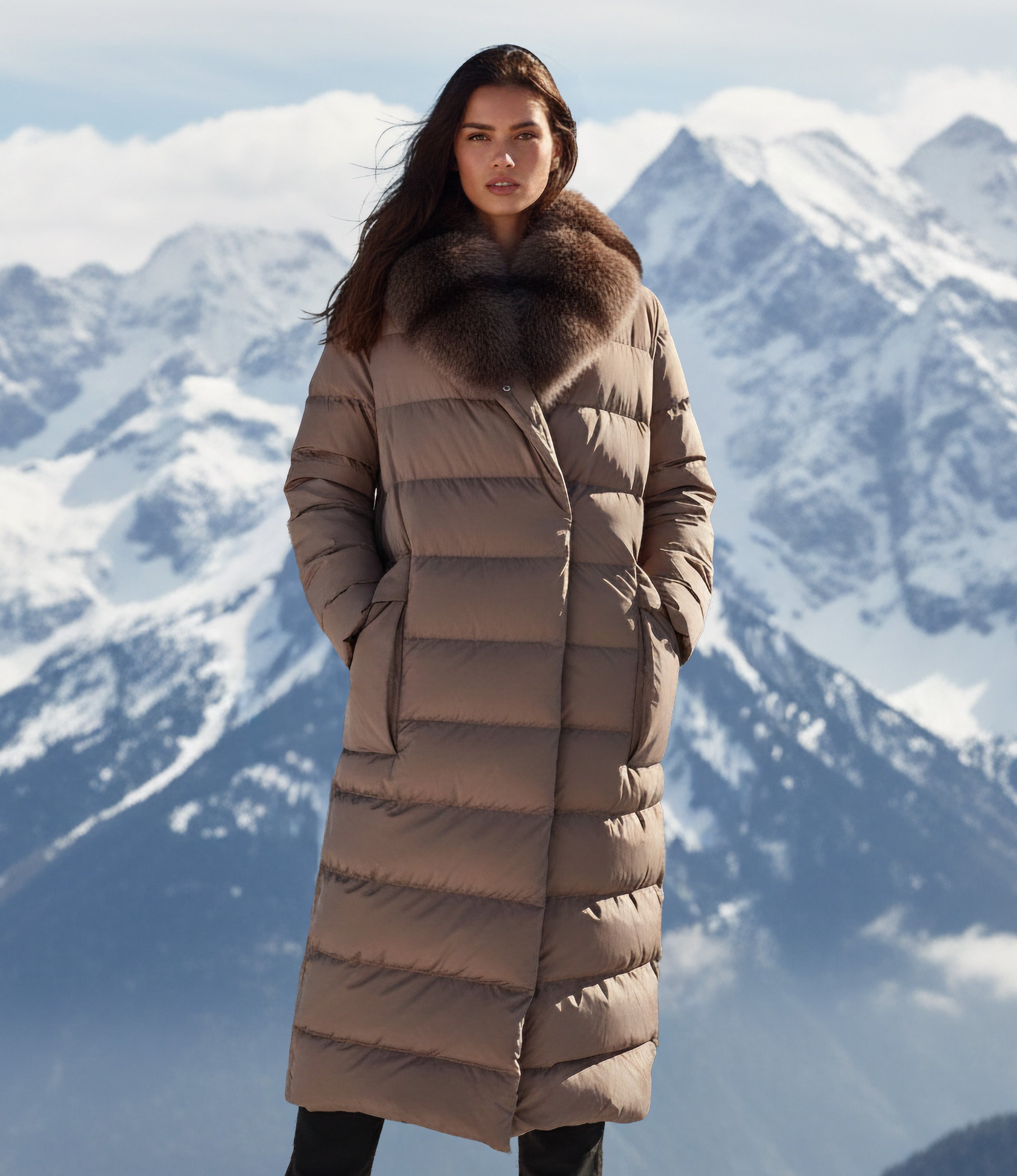 Fur Collar Goose Down Parka