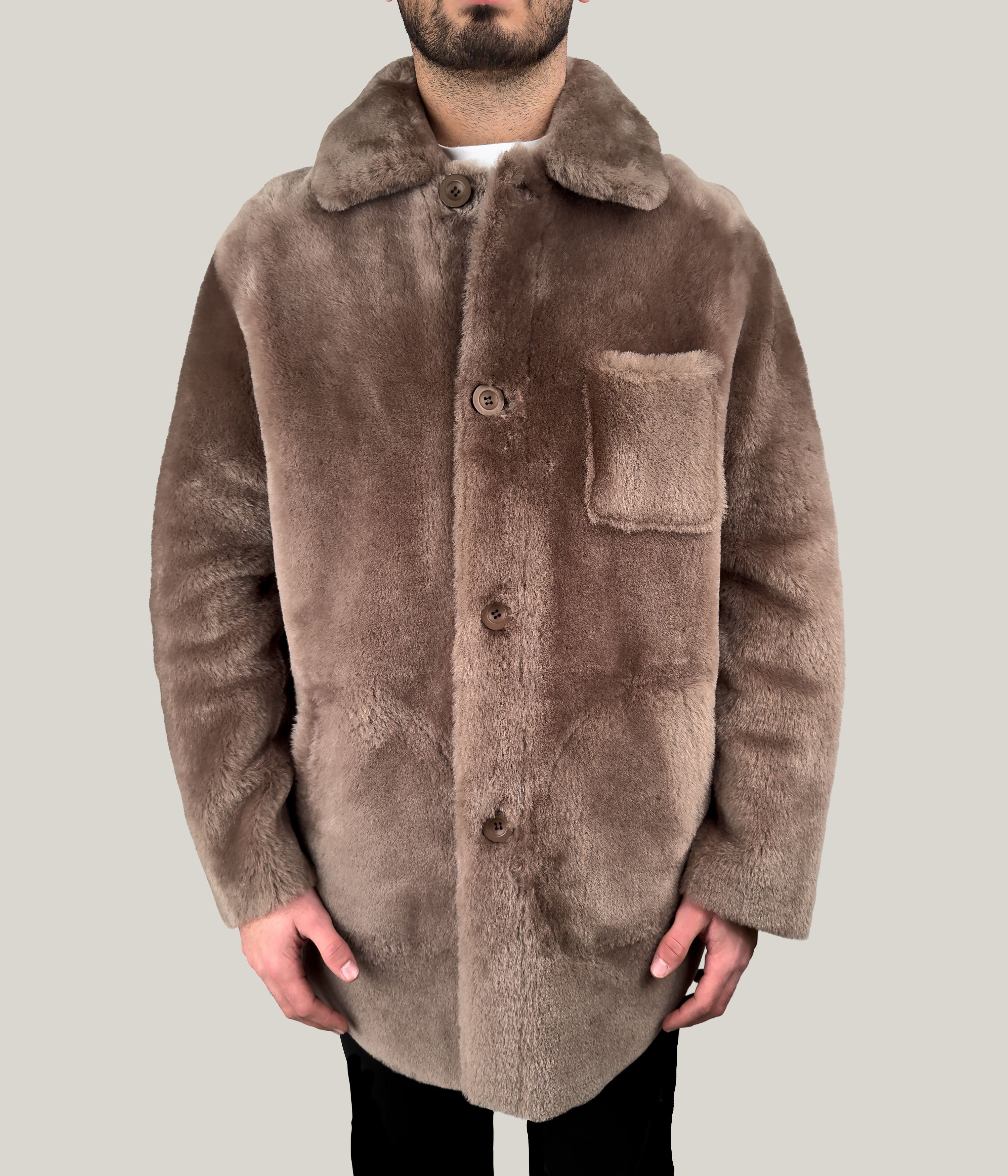 Max & Zac Wool Out Shirt Coat
