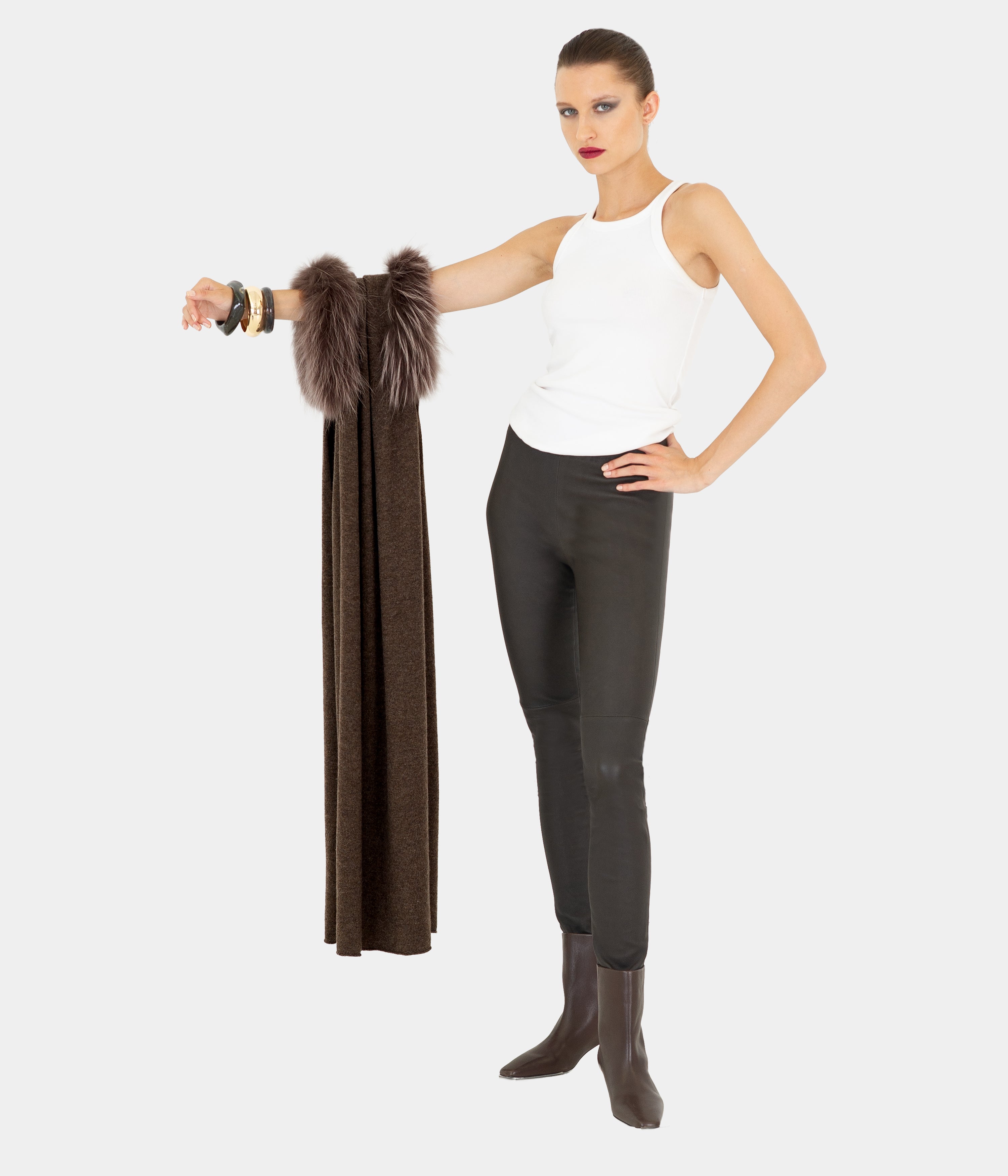 Fur Trim Scarf
