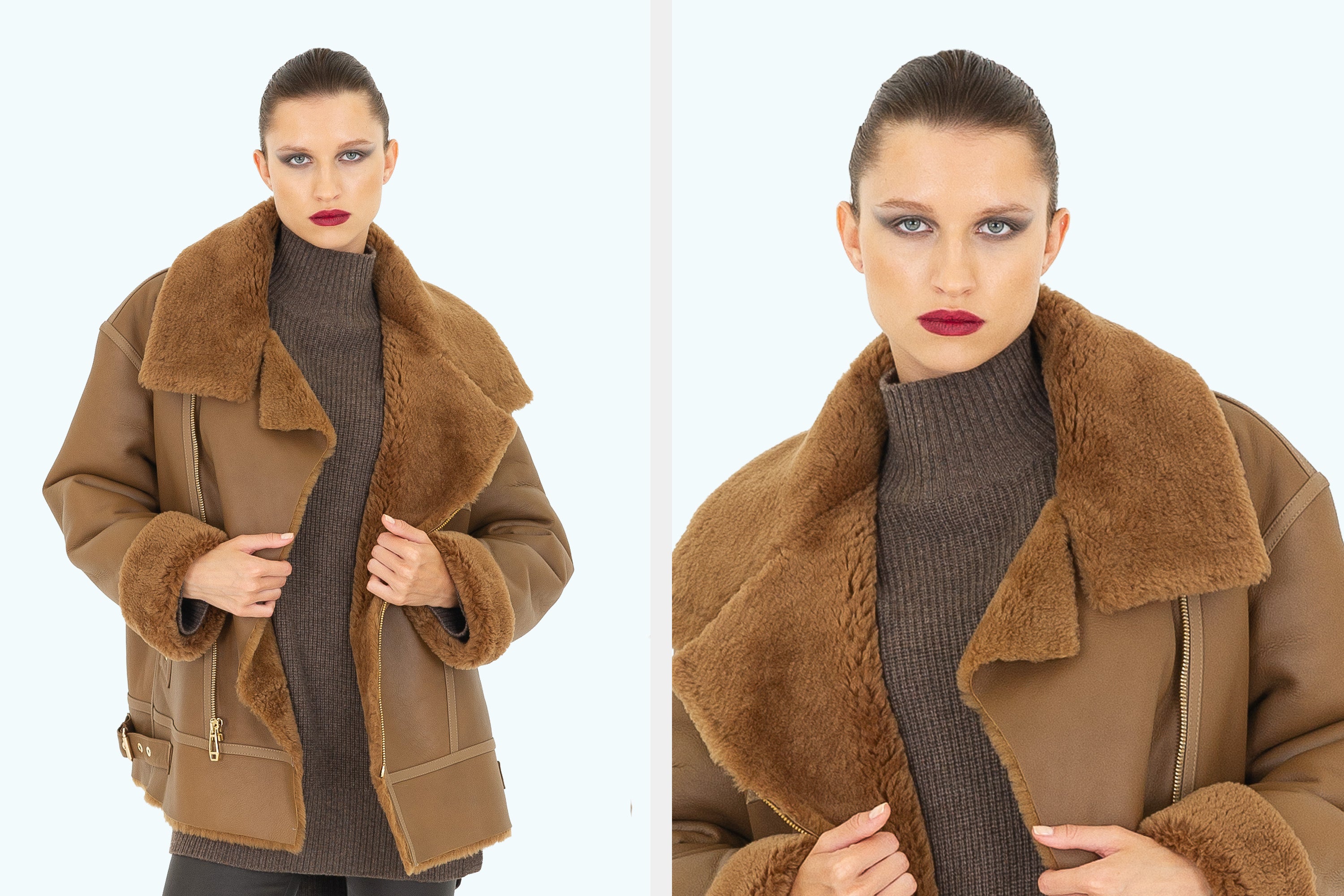 Shearling Aviator Brown