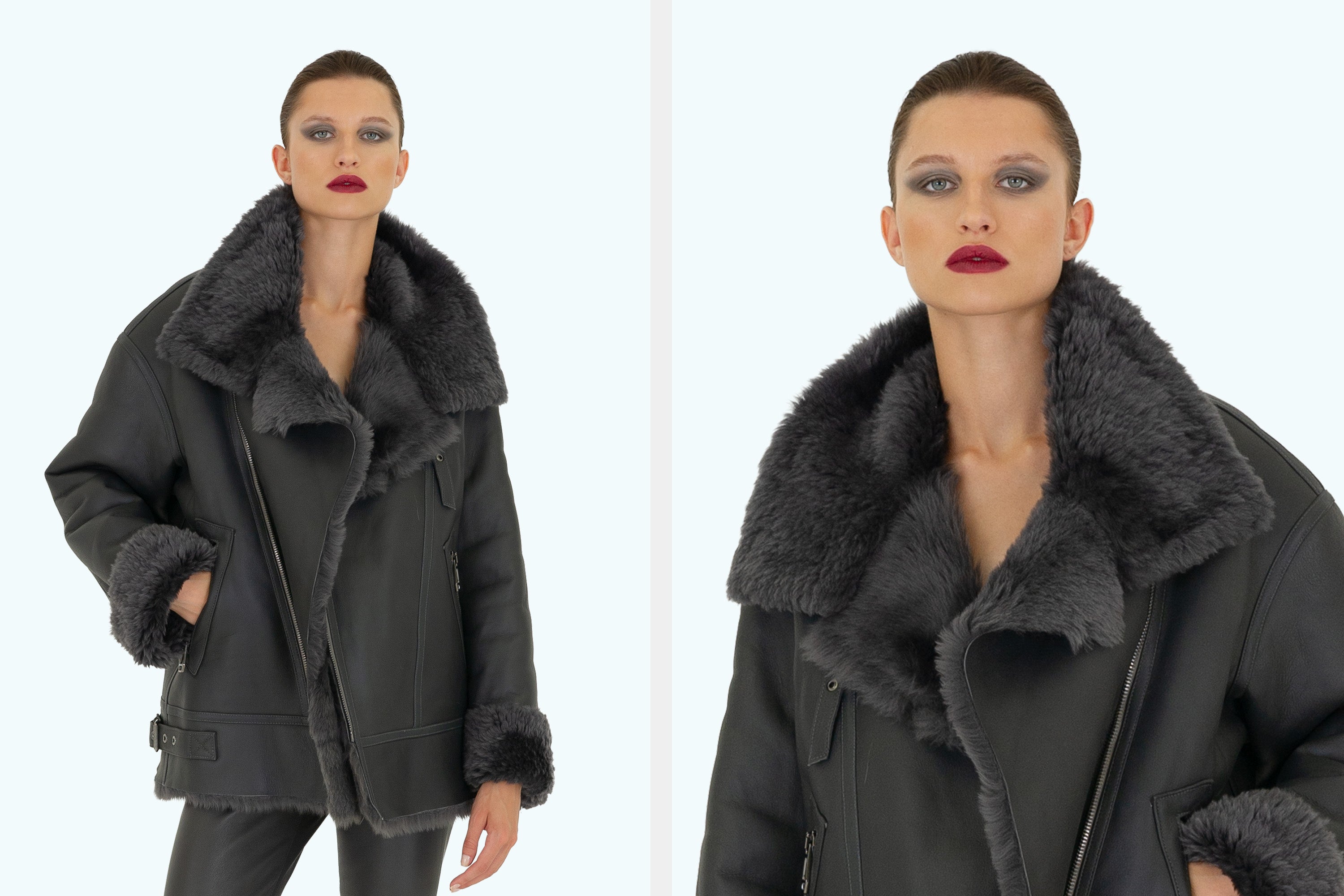 Shearling Aviator Black