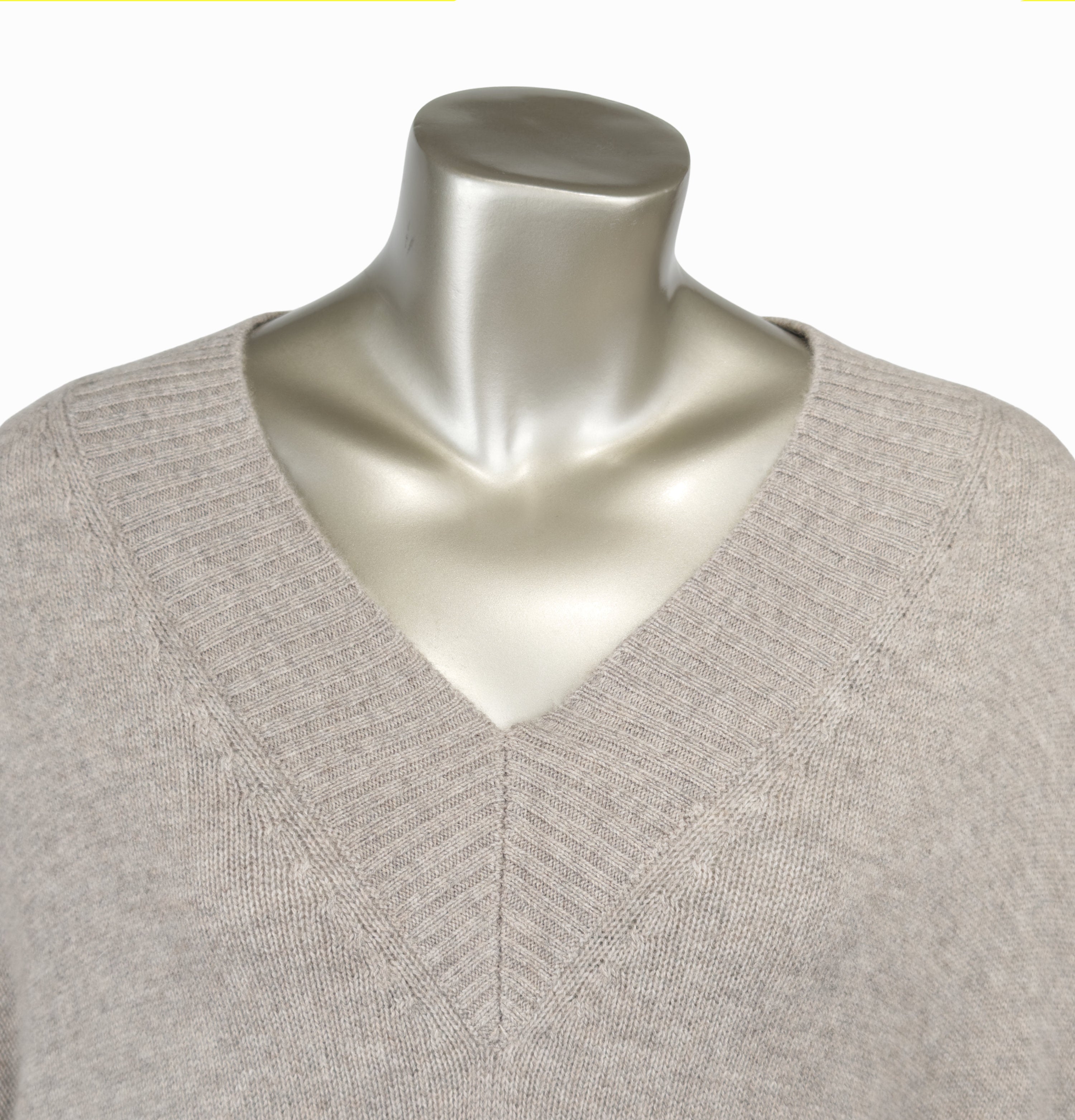 Outlet: V Neck Jumper Sandstone