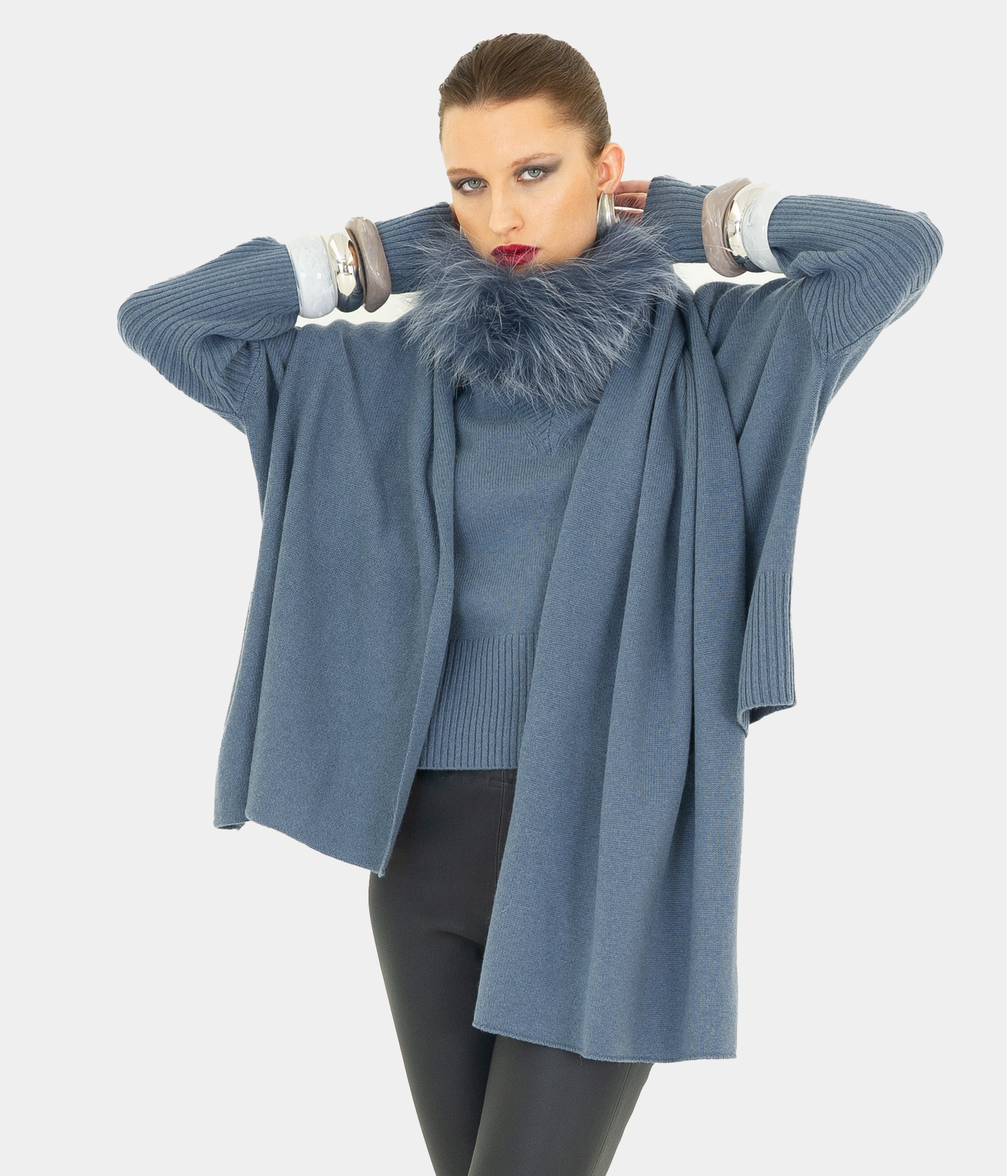 Fur Trim Scarf
