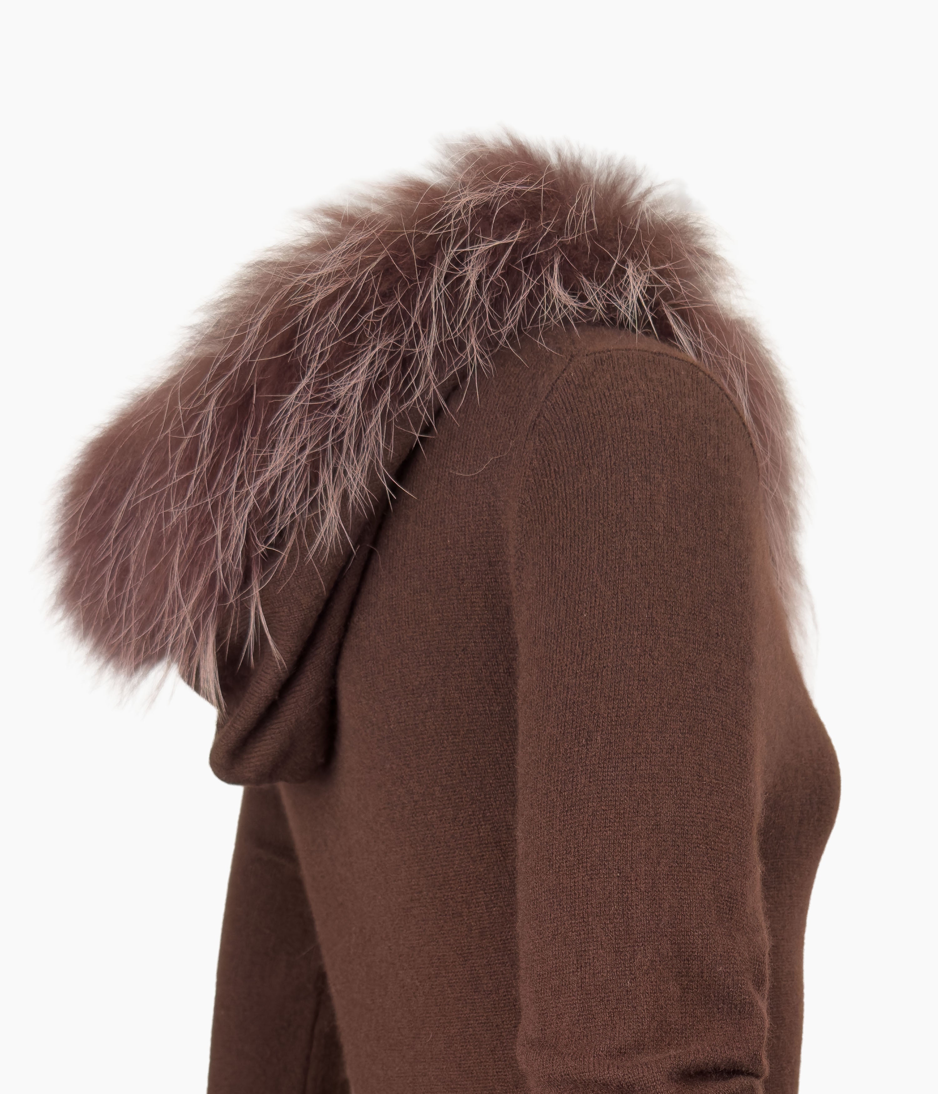 Outlet: Hooded Fur Fitted Cardi: Size: 10