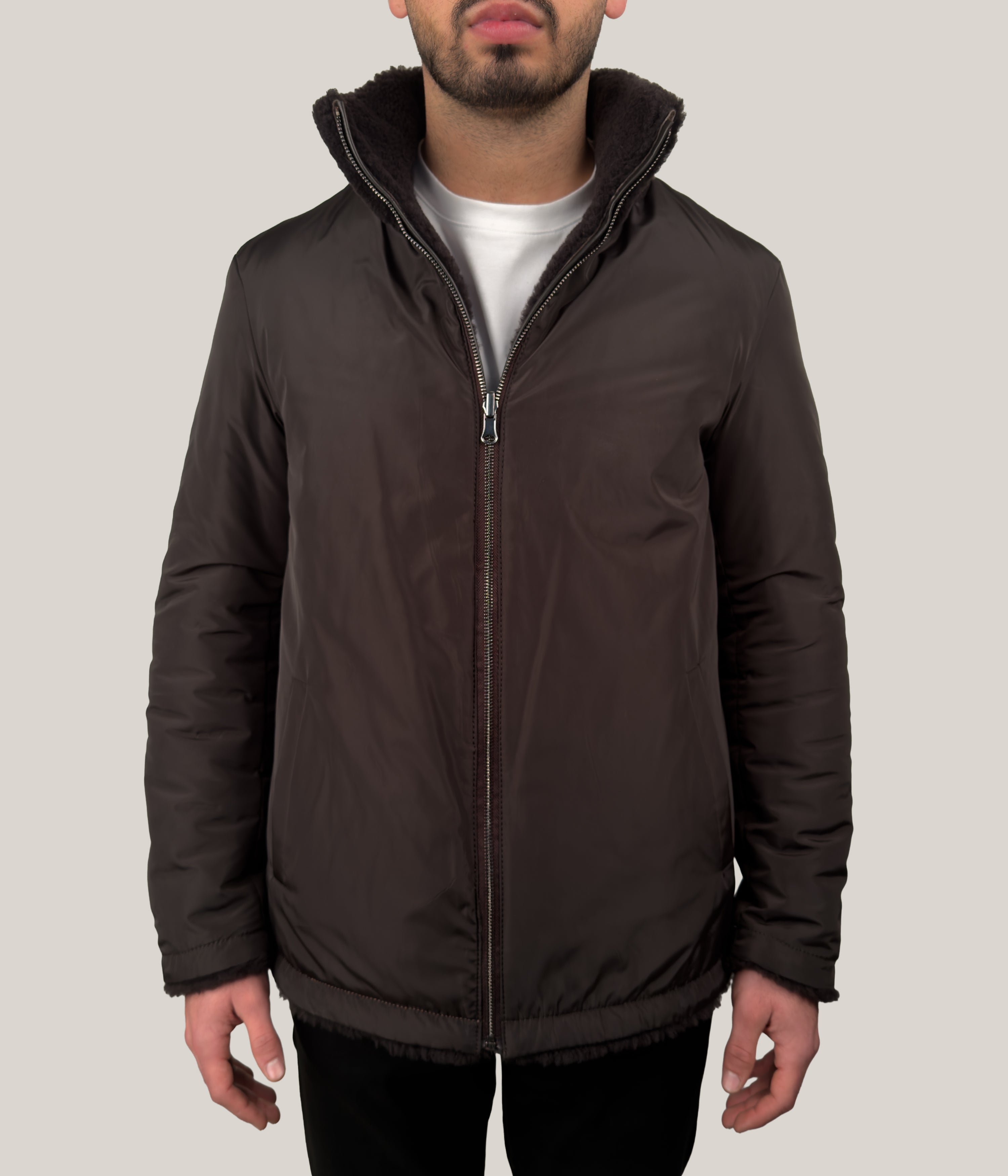 Max & Zac Reversible Curly Shearling Coat