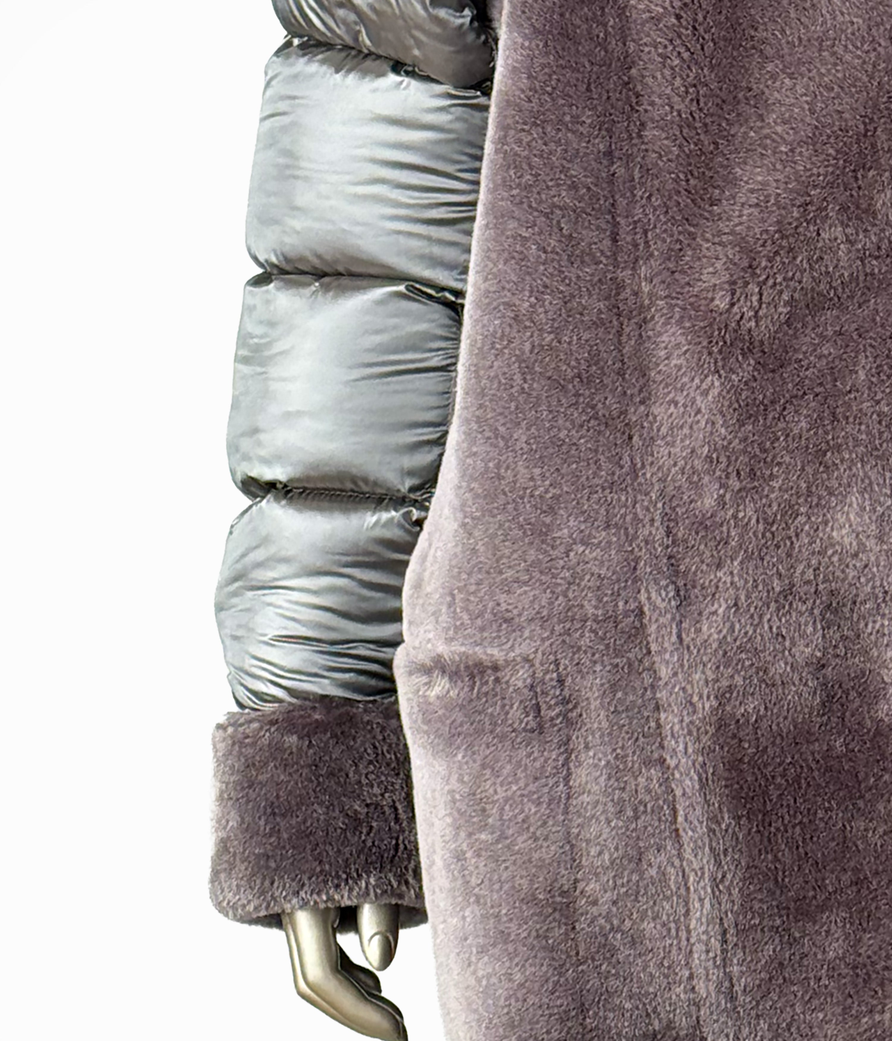 Outlet: Shearling Reversible  Goose Down Parka Coat