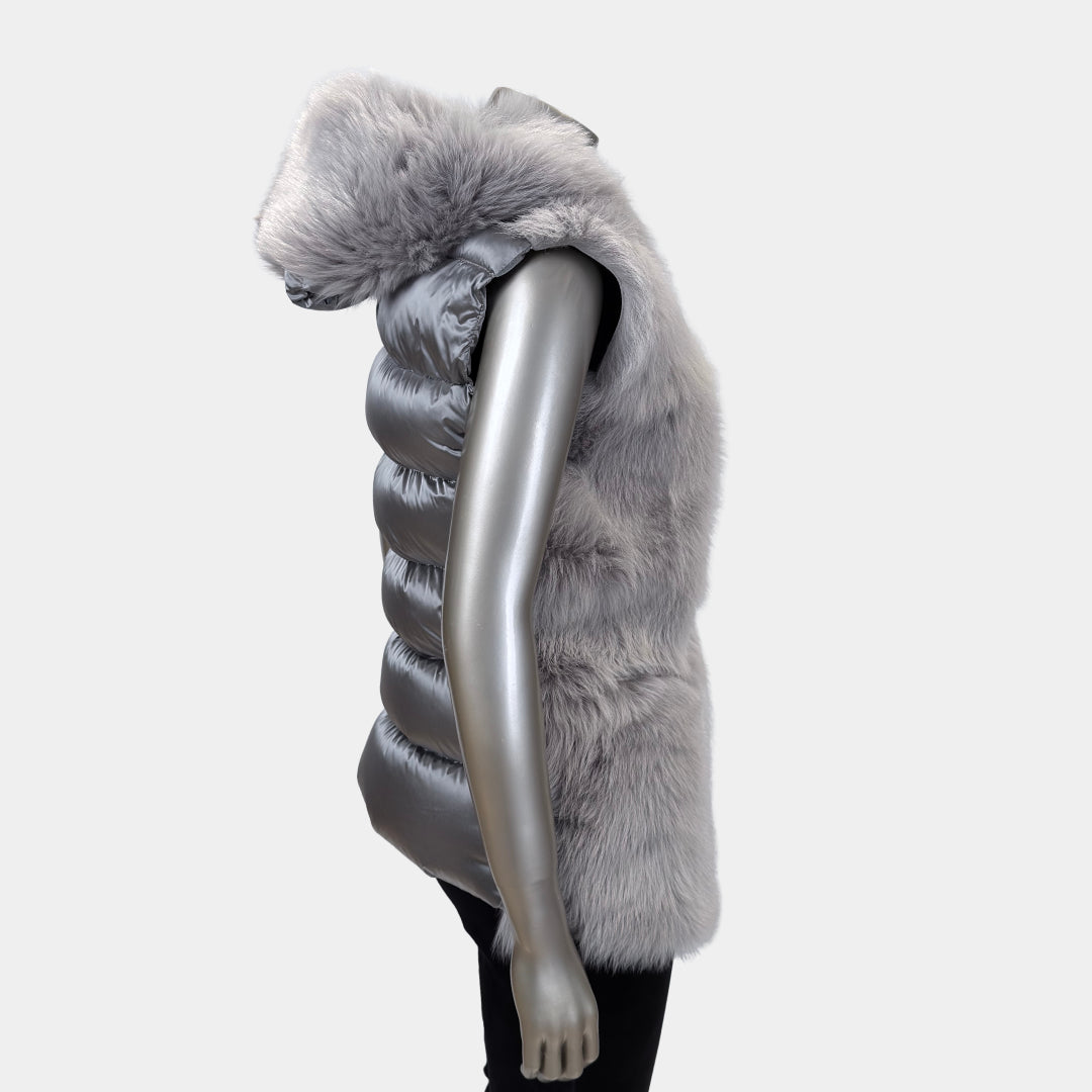 Outlet: Hooded Shearling Gilet