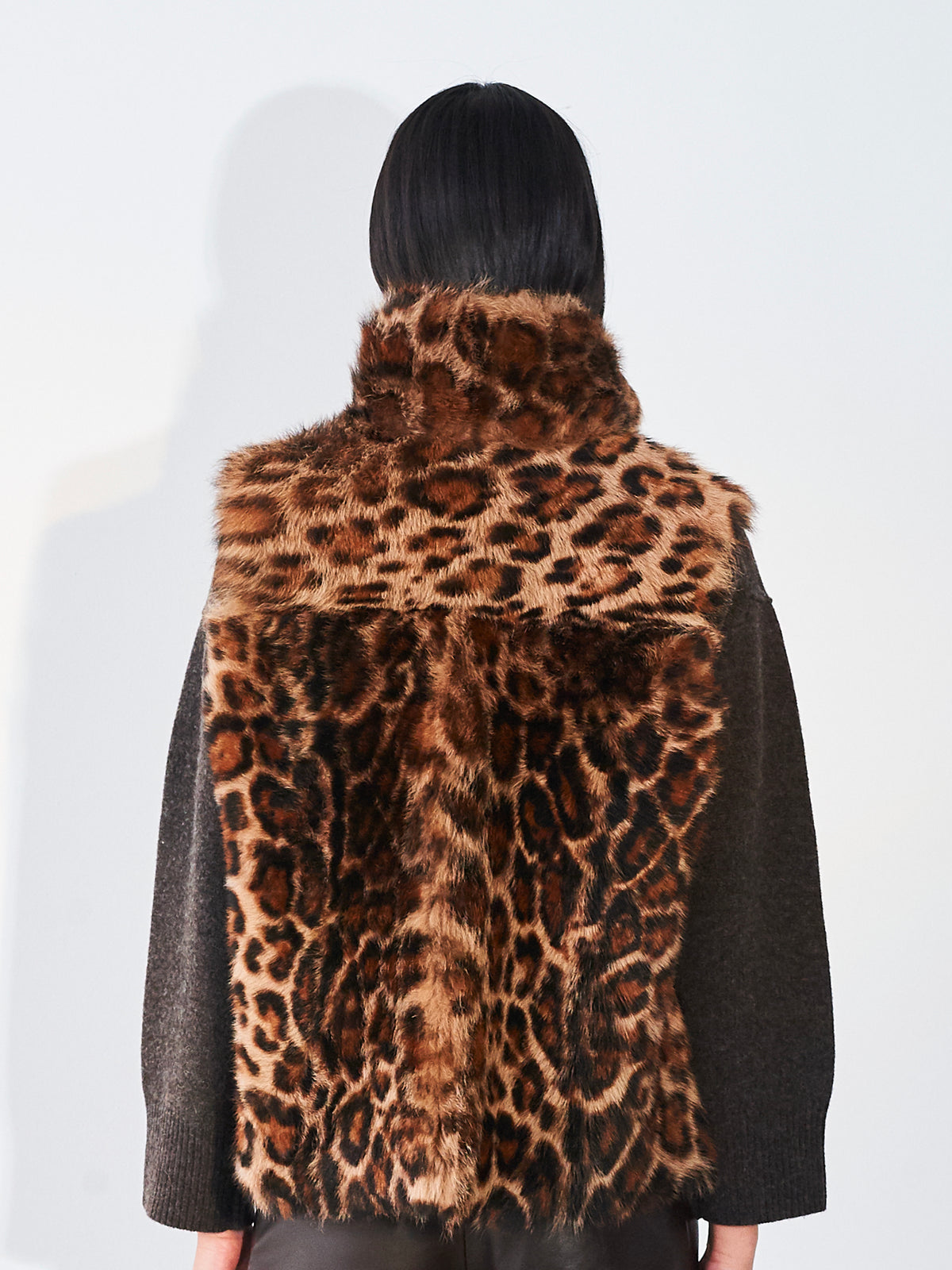 Reversible Aviator Gilet Leopard Print