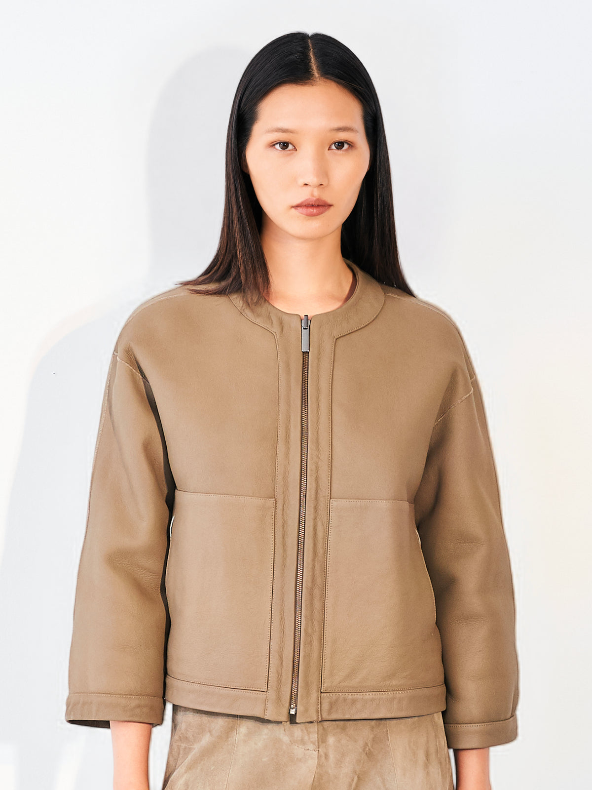 Leather Stripe Reversible Jacket