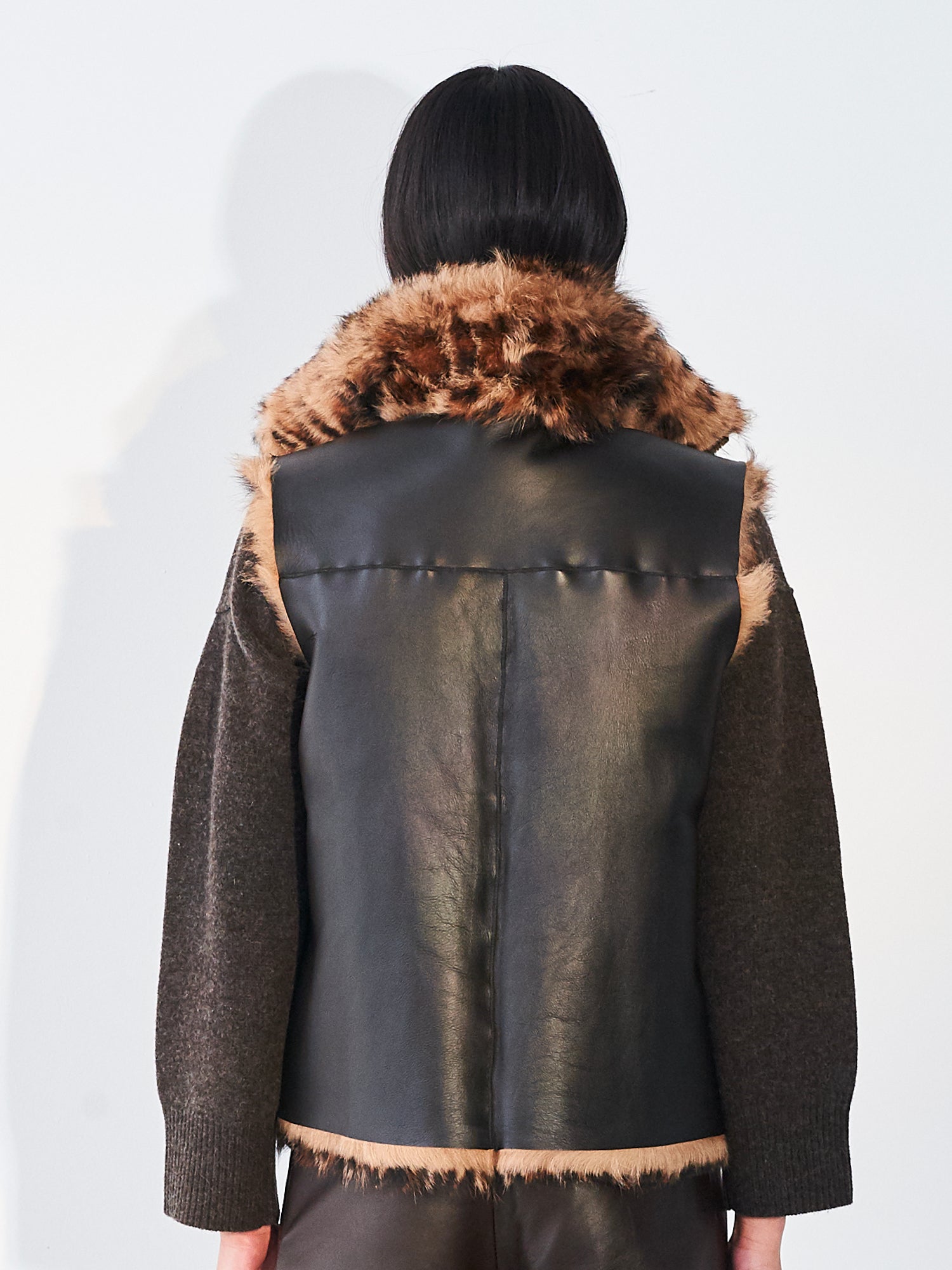 Reversible Aviator Gilet Leopard Print