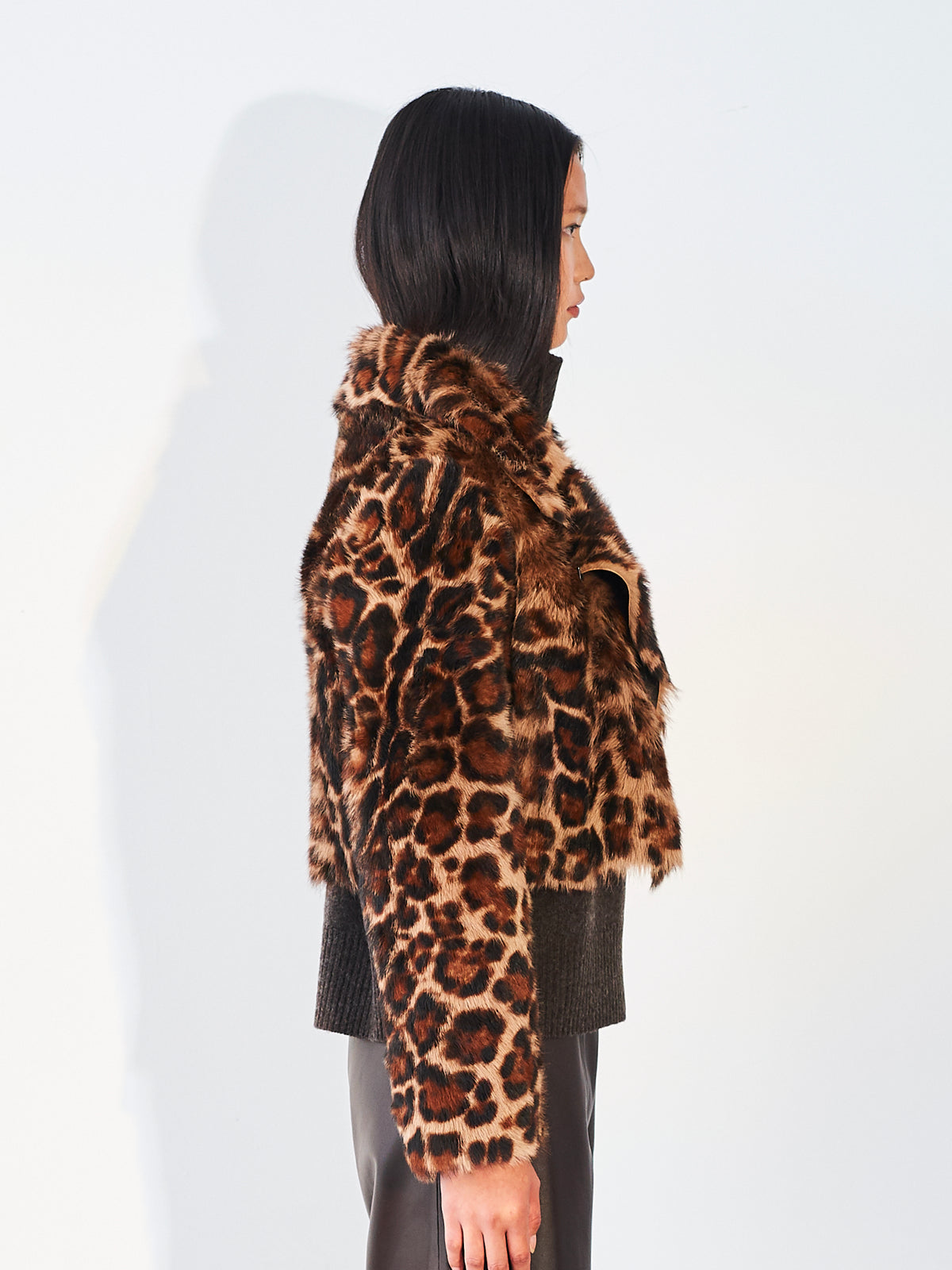 Cropped Blazer Leopard
