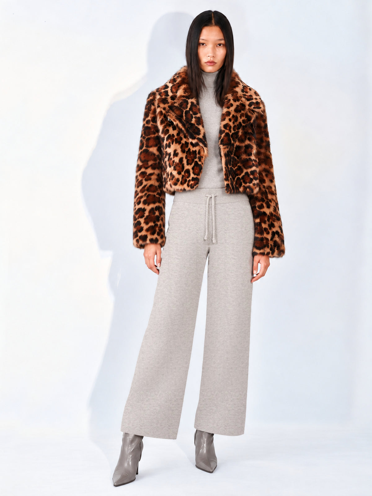 Oyster. Knitted Trousers