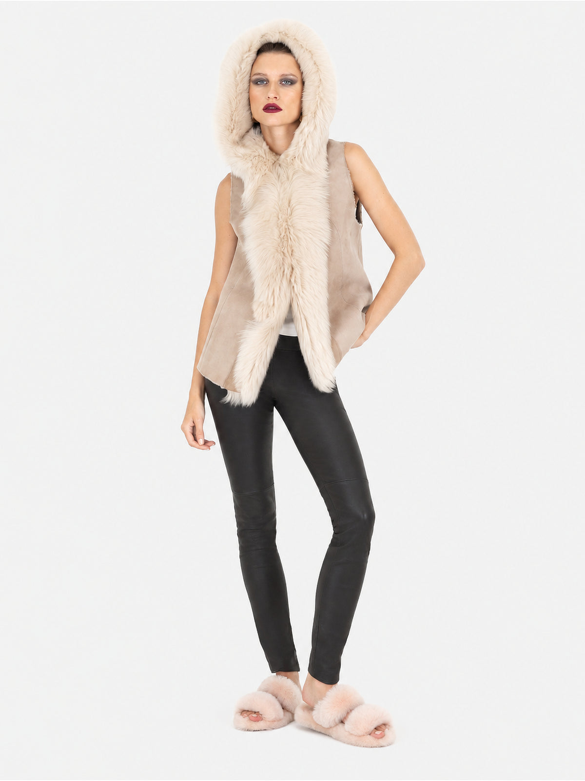 Sheepskin Slider Baby Pink