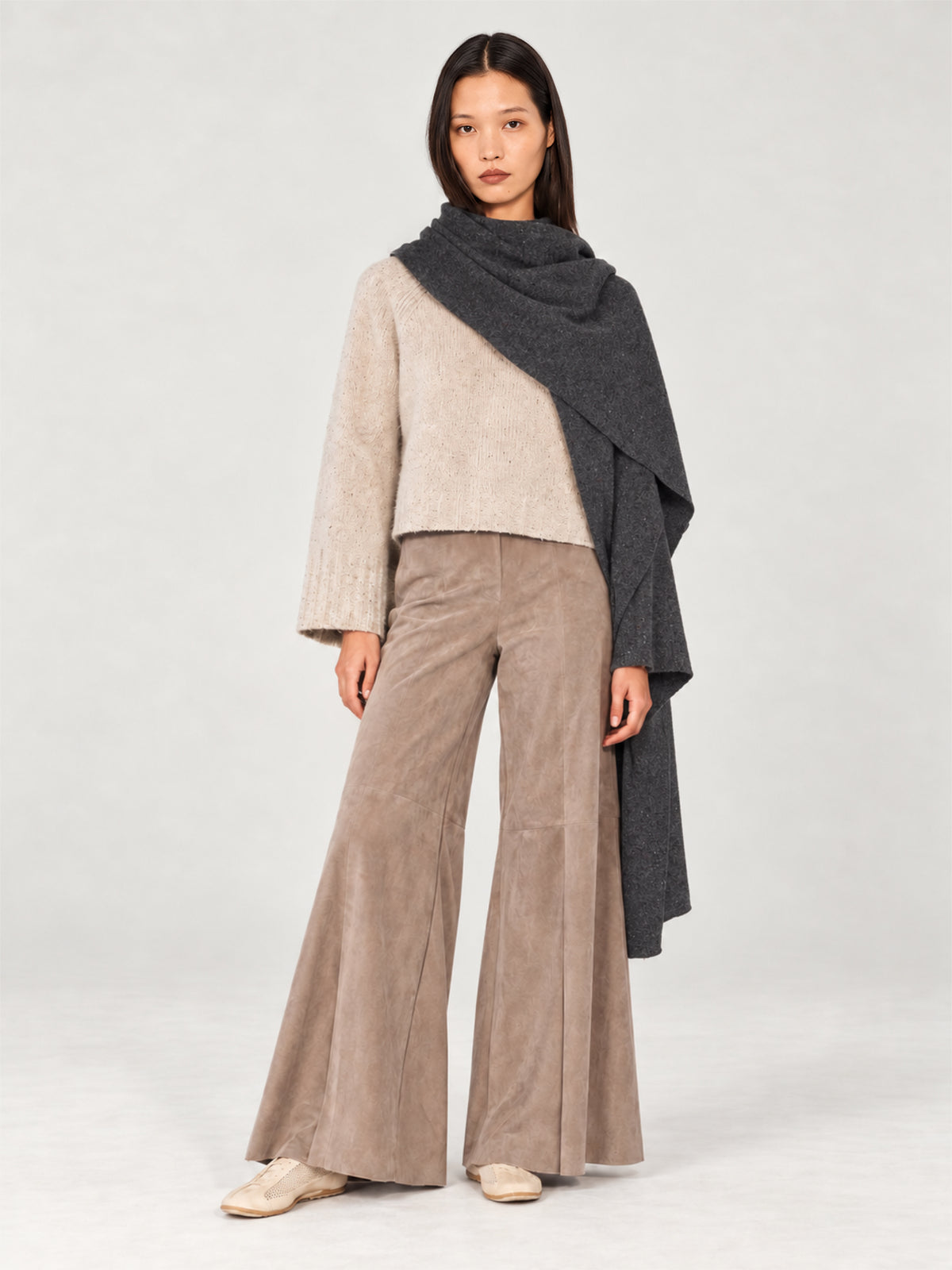 Graphite Marl Donegal Scarf