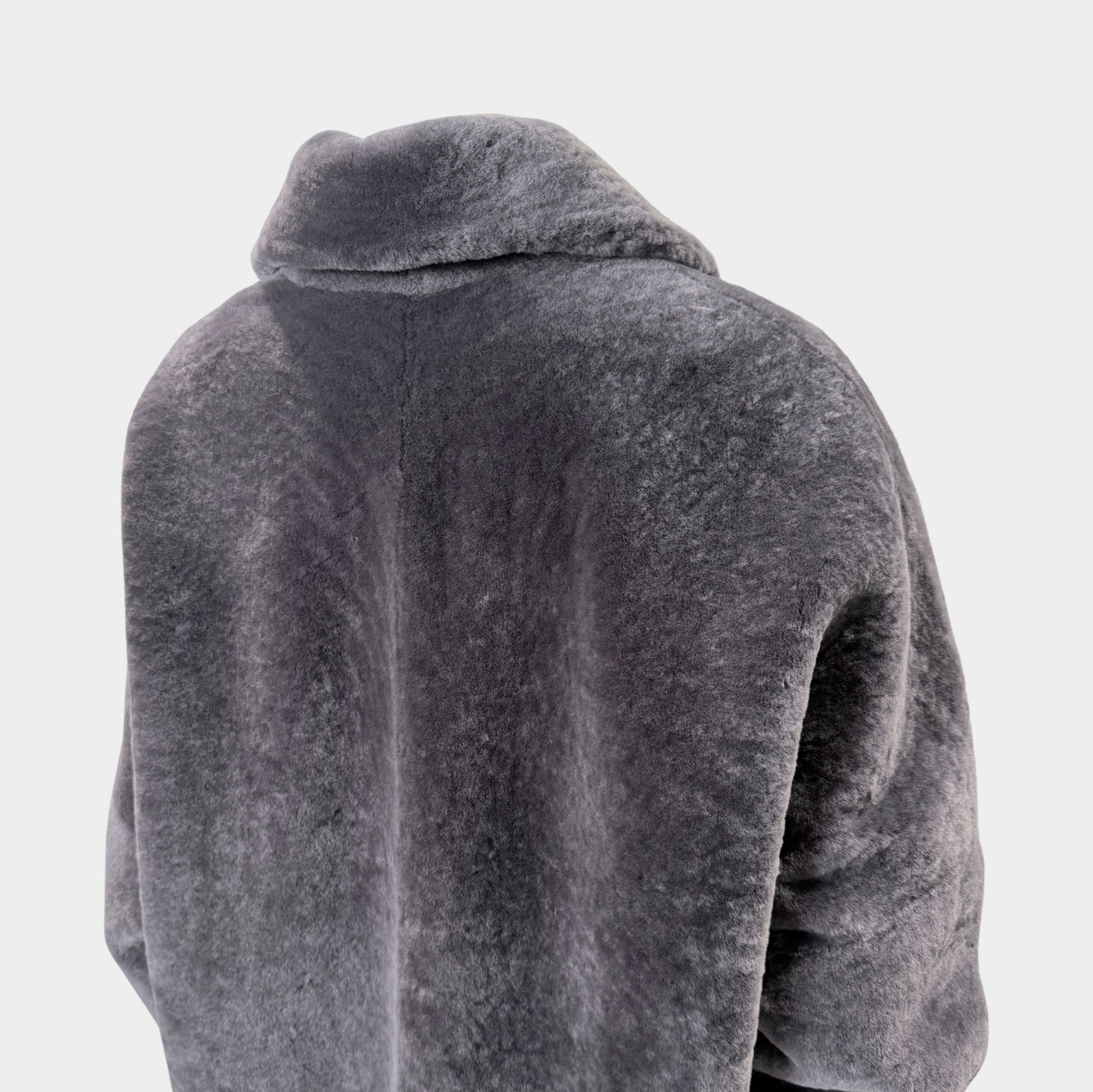 Reversible Shearling Boxy Jacket Moonbeam: Size 10