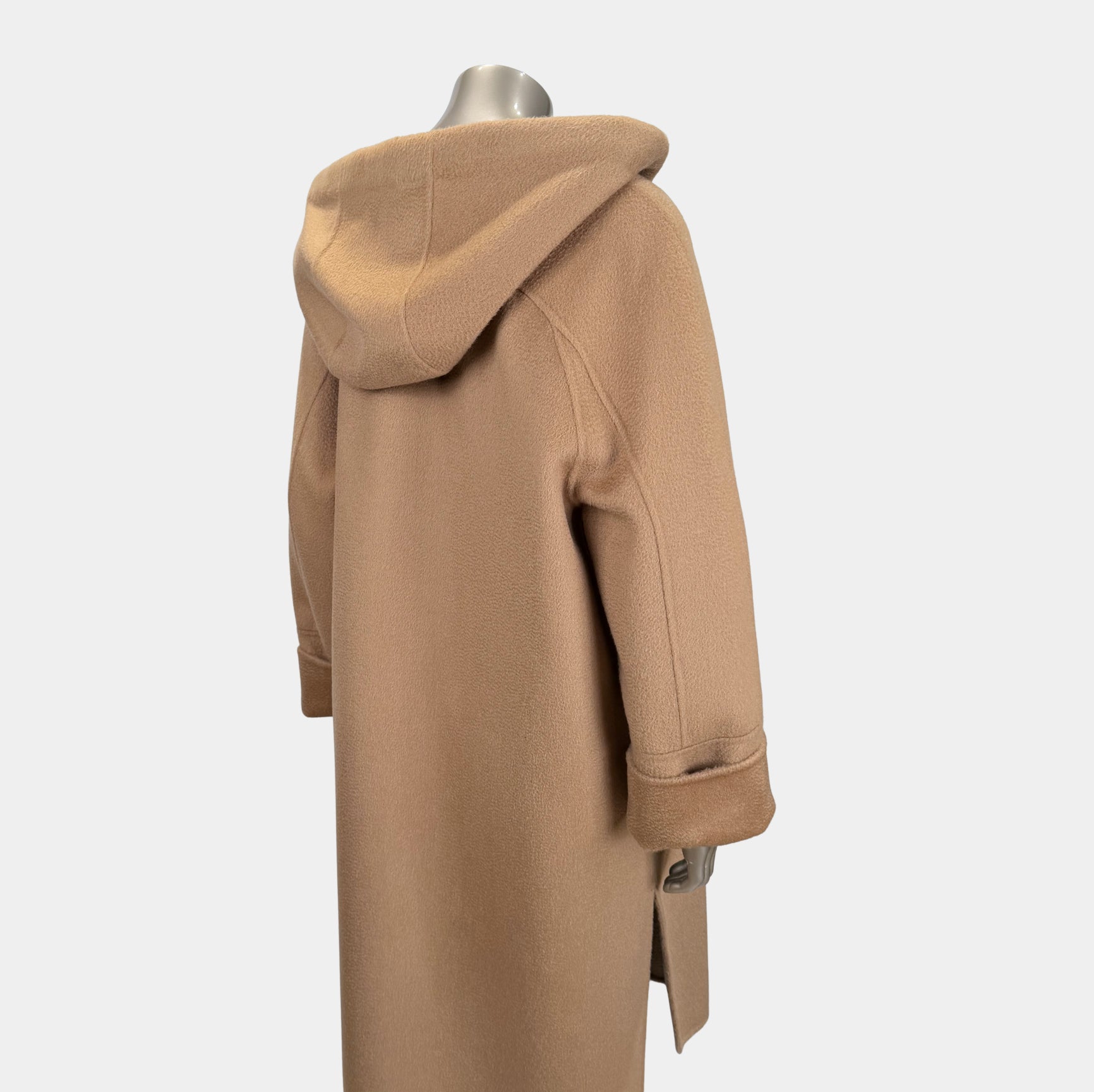 Outlet: Double Face Wool Shirt Tail Parka Camel: Size 10