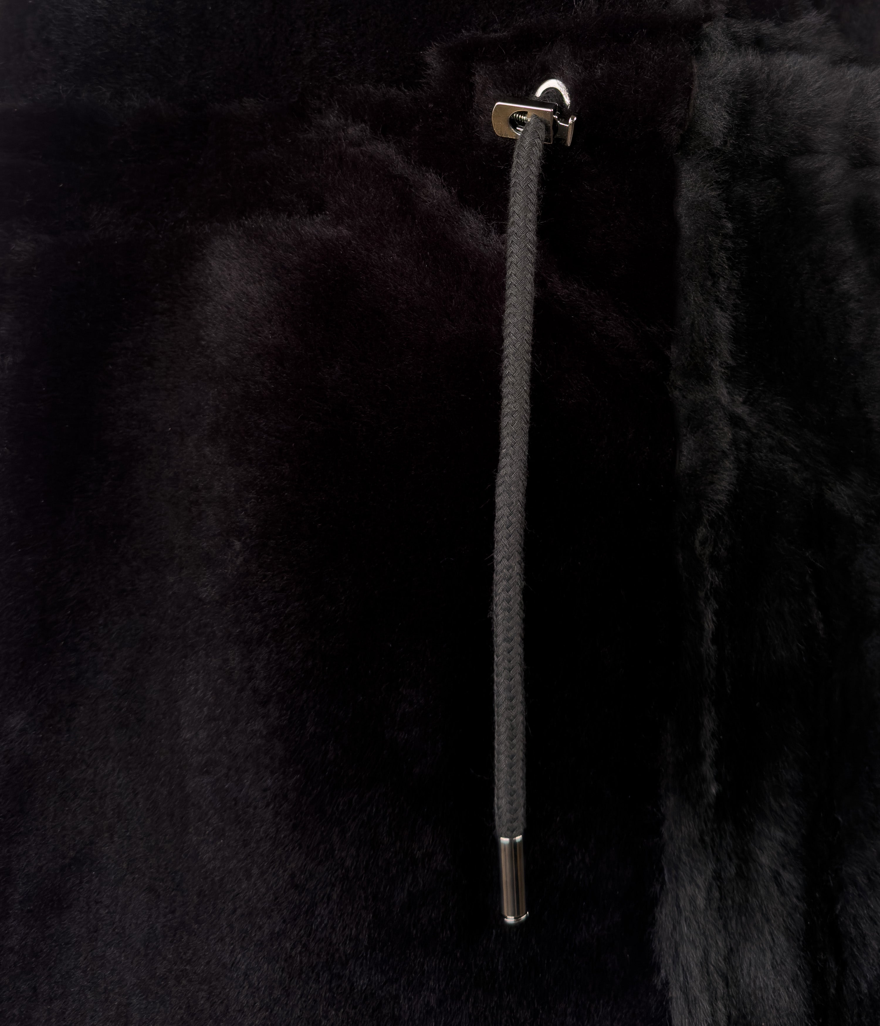 Max & Zac Leather Finish Shearling Coat