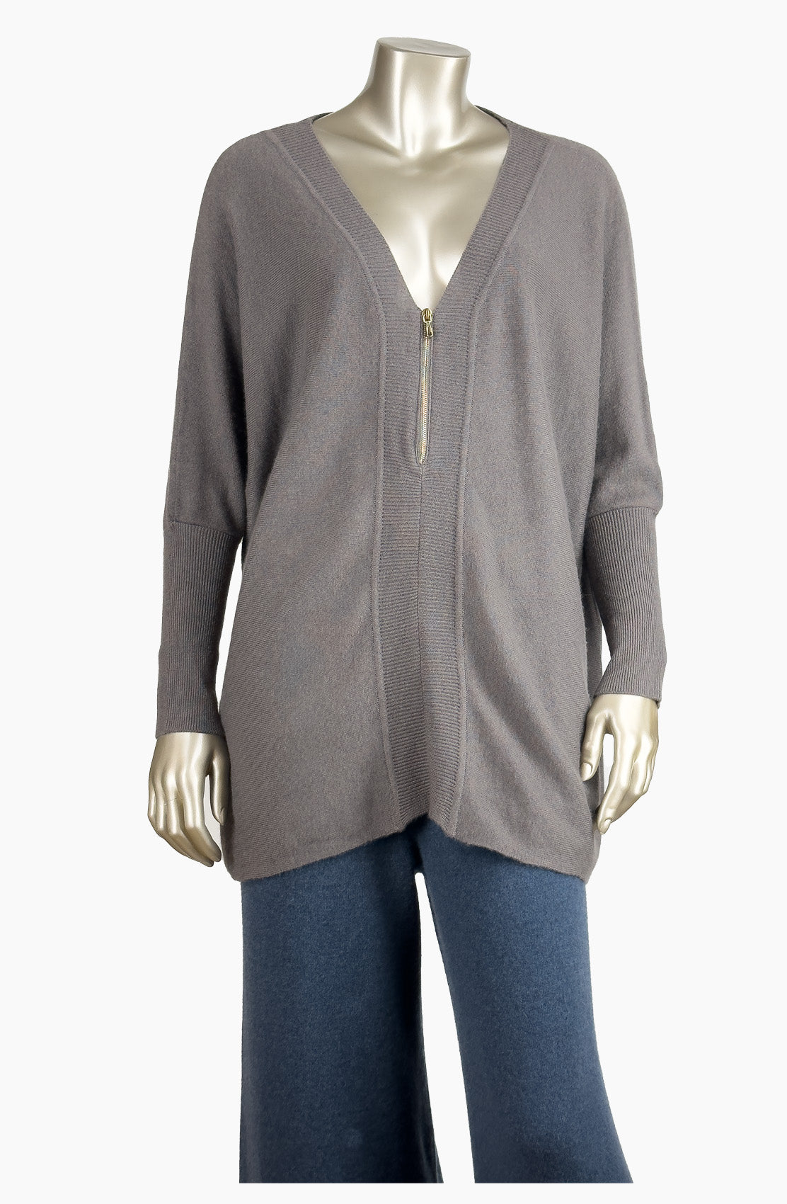 Outlet: Loose Fitting Zip Front Jumper: Size 10