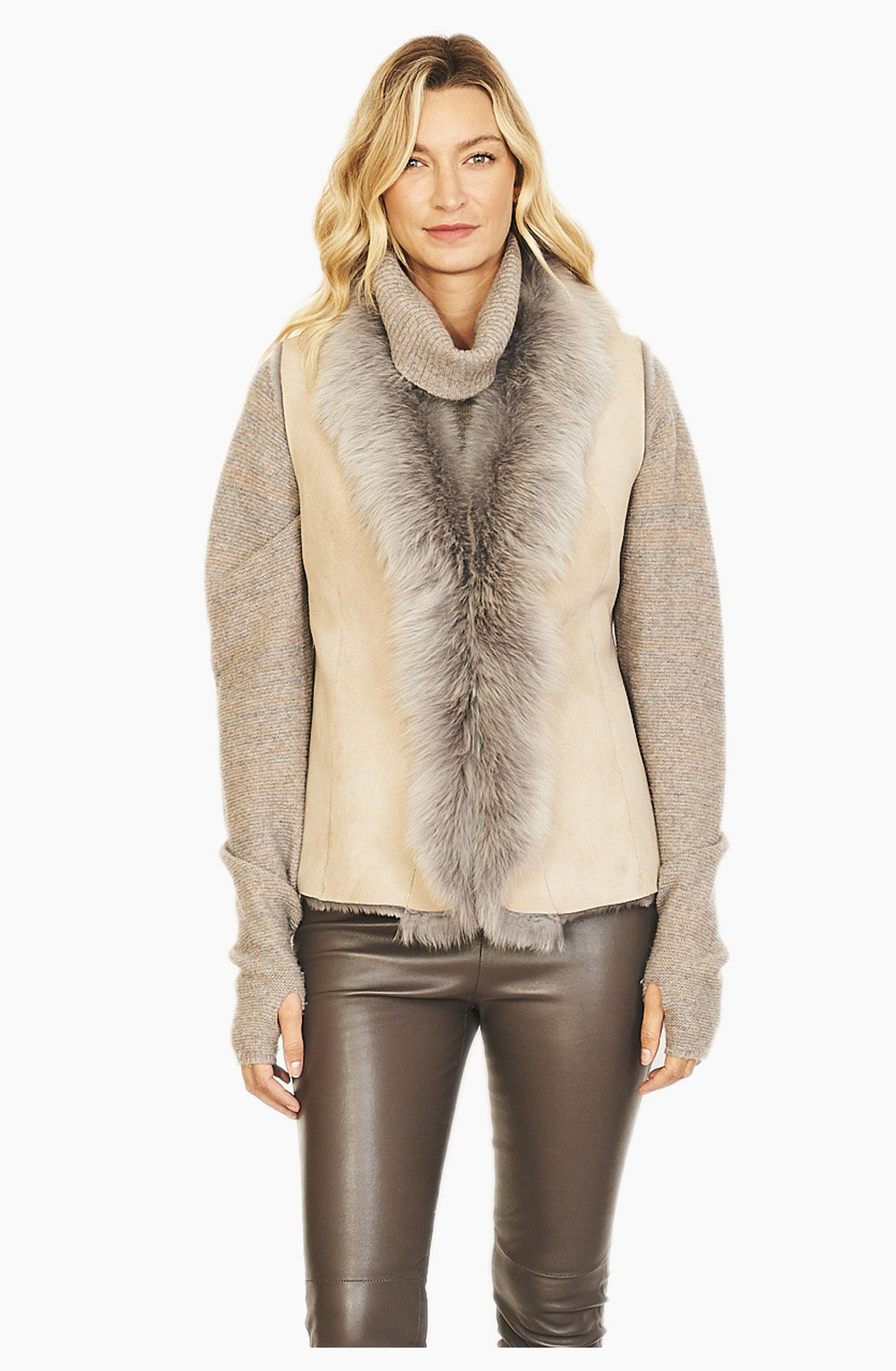 Short fur sale gilet