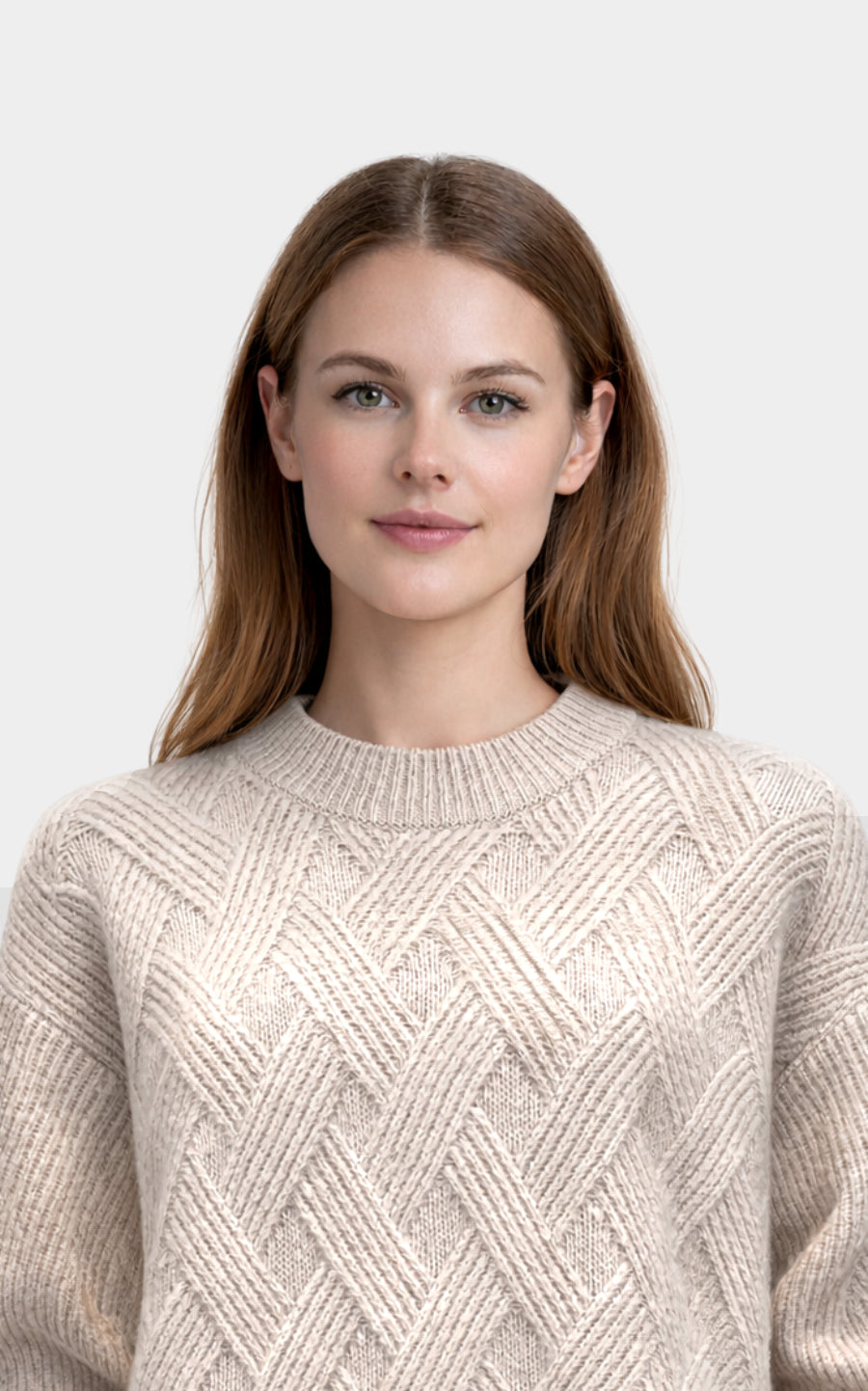 Outlet: Long Lattice Knit Jumper
