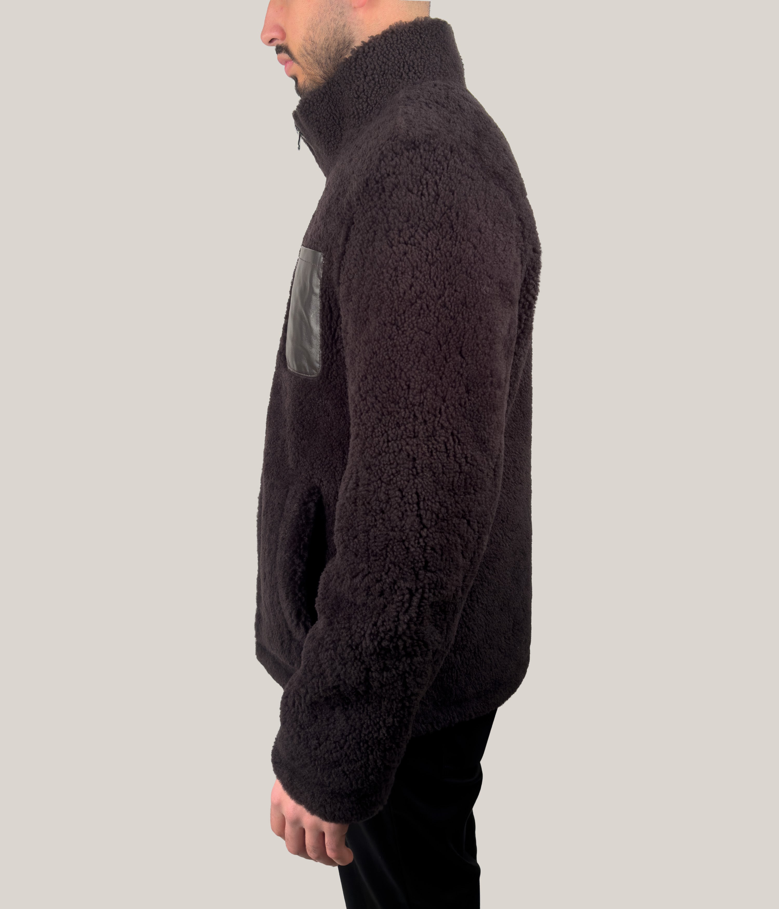Max & Zac Reversible Curly Shearling Coat