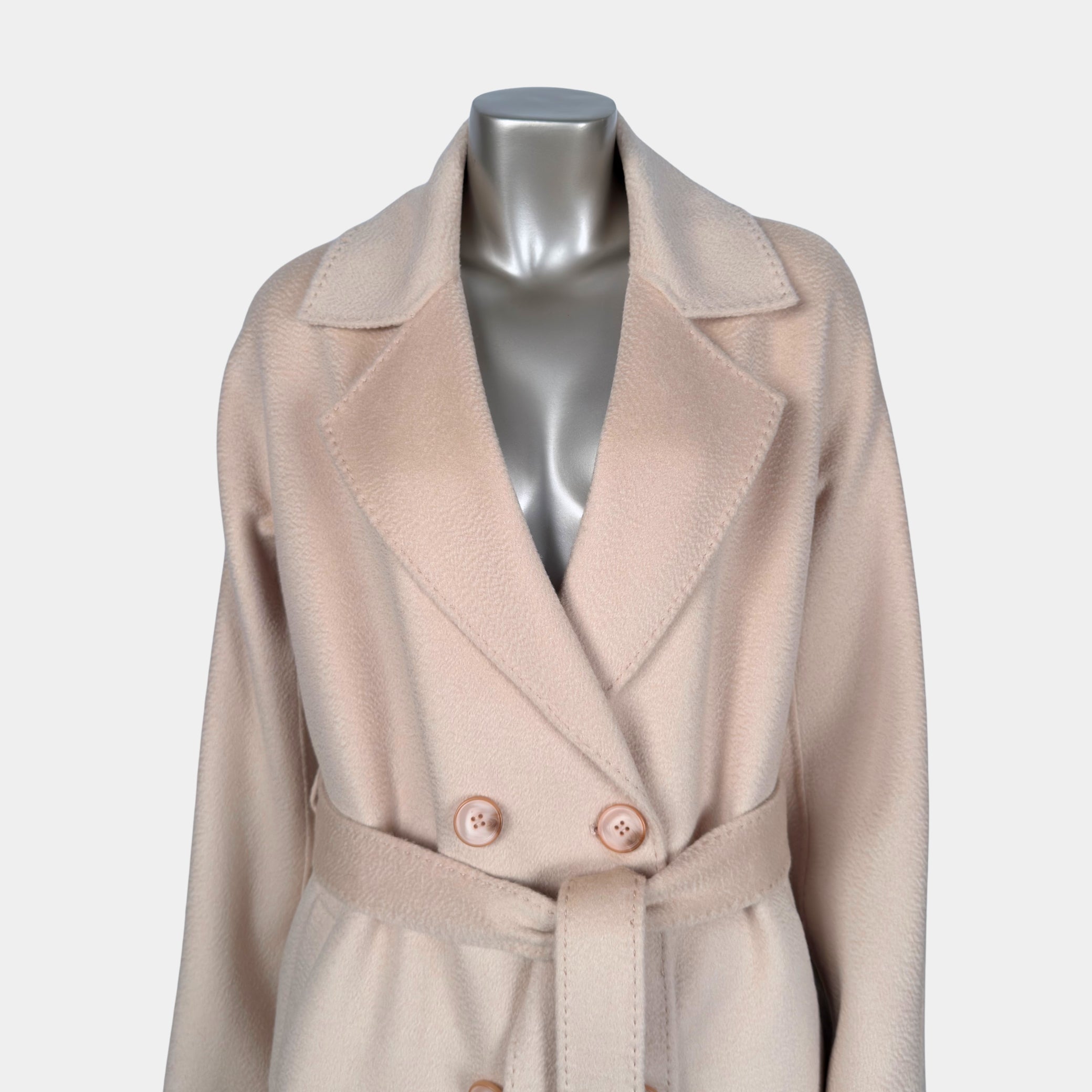 Outlet: Tie Belt Trench Coat Cream: Size 10